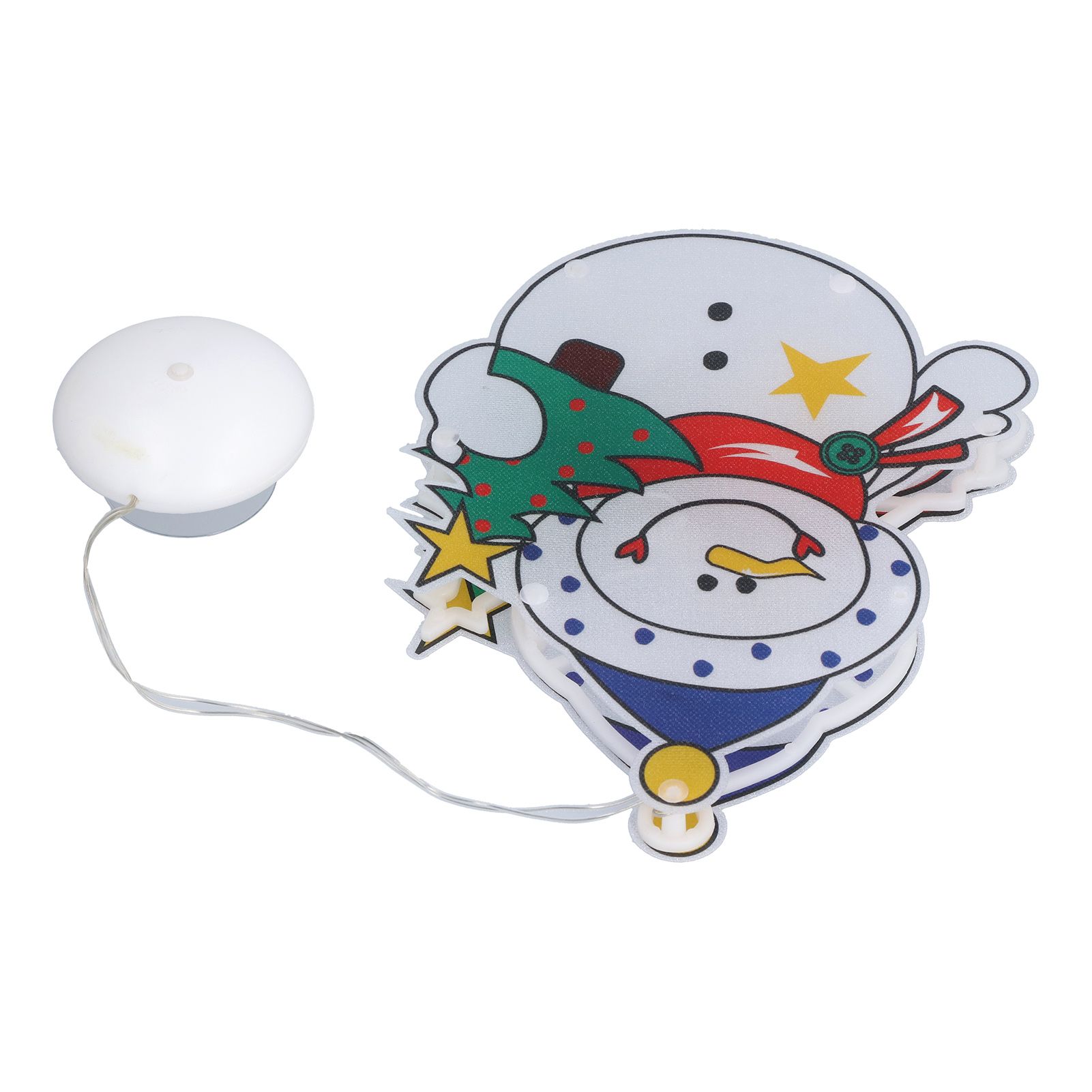 Christmas Snowman LED Window Light Battery Powered Hanging Light with Suction Cup for Christmas Tree Party Room - Image 8