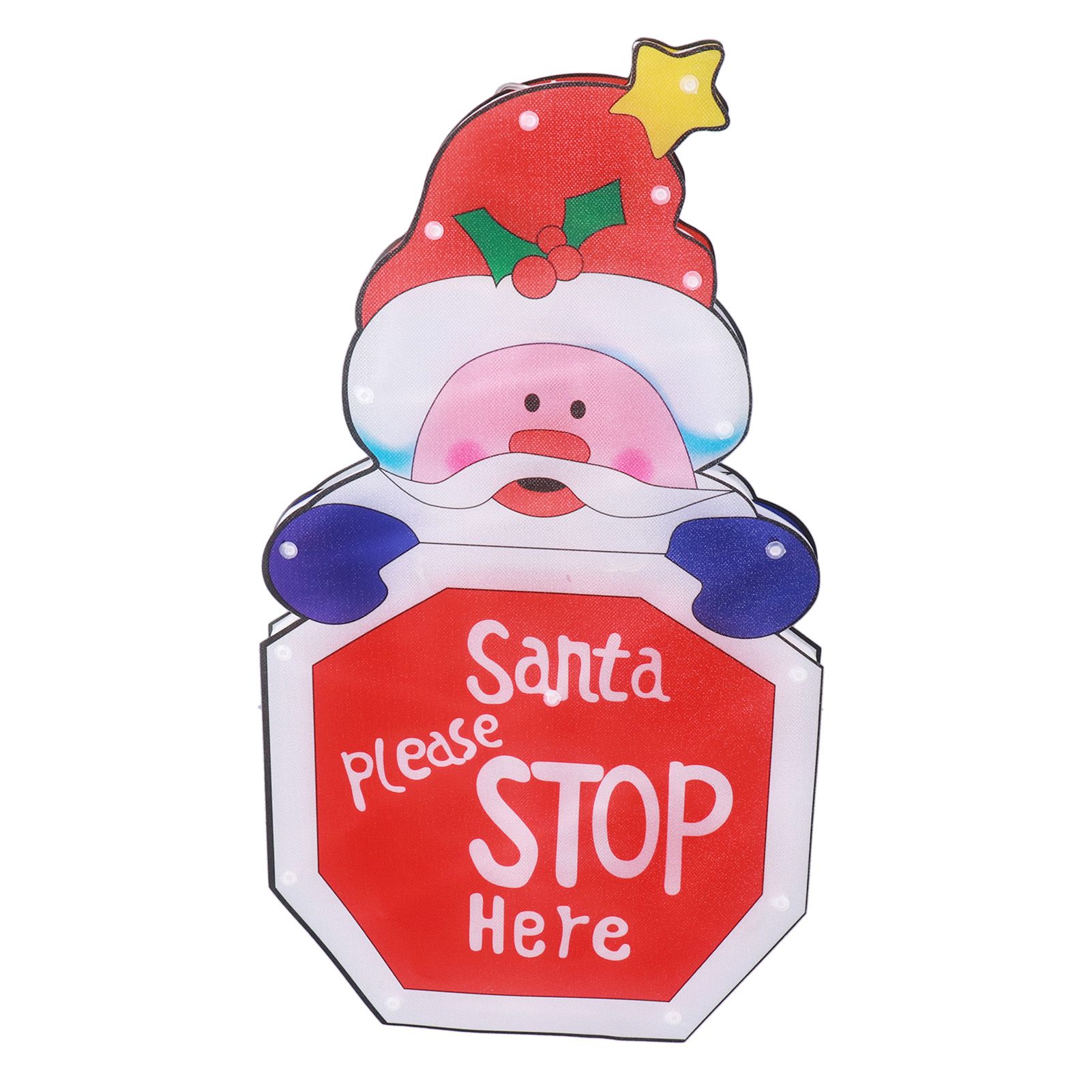 LED Christmas Decoration Light Santa Claus Lighted Window Decoration Battery Powered with Suction Cup for Christmas Decoration - Image 1
