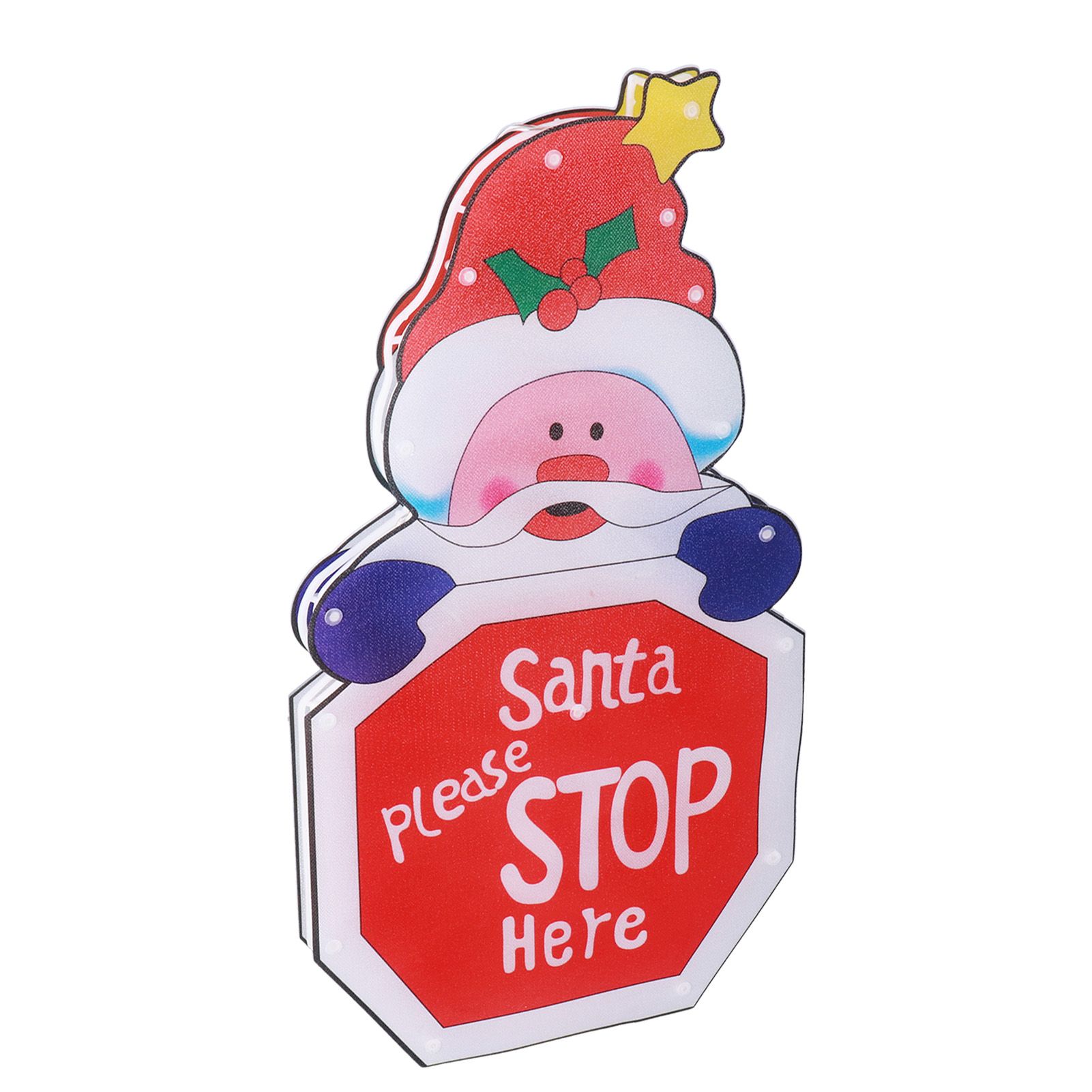 LED Christmas Decoration Light Santa Claus Lighted Window Decoration Battery Powered with Suction Cup for Christmas Decoration - Image 2