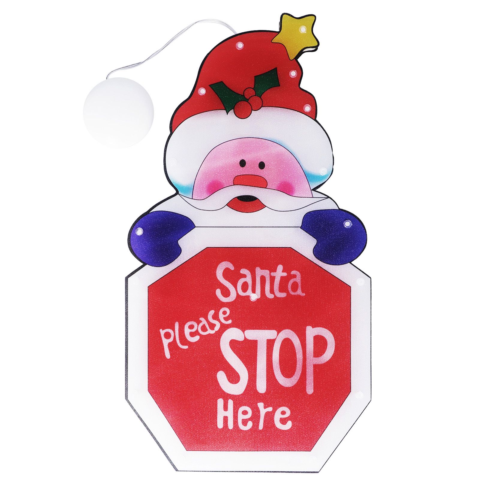 LED Christmas Decoration Light Santa Claus Lighted Window Decoration Battery Powered with Suction Cup for Christmas Decoration - Image 3