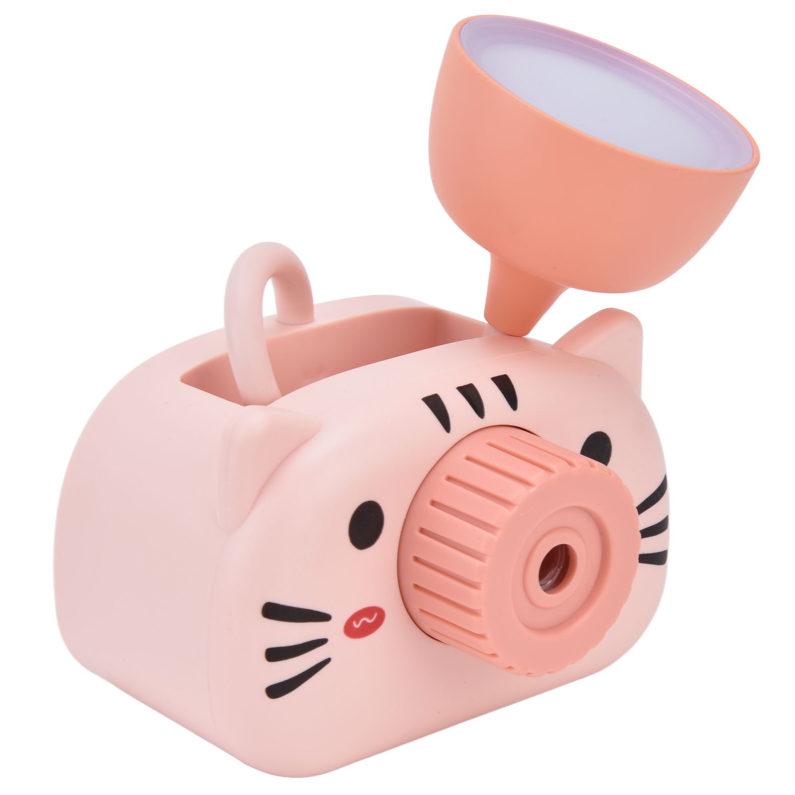 LED Table Lamp Folding Eye Protection Reading Light with Pen Holder Pencil Sharpener USB ChargingPink - Image 6