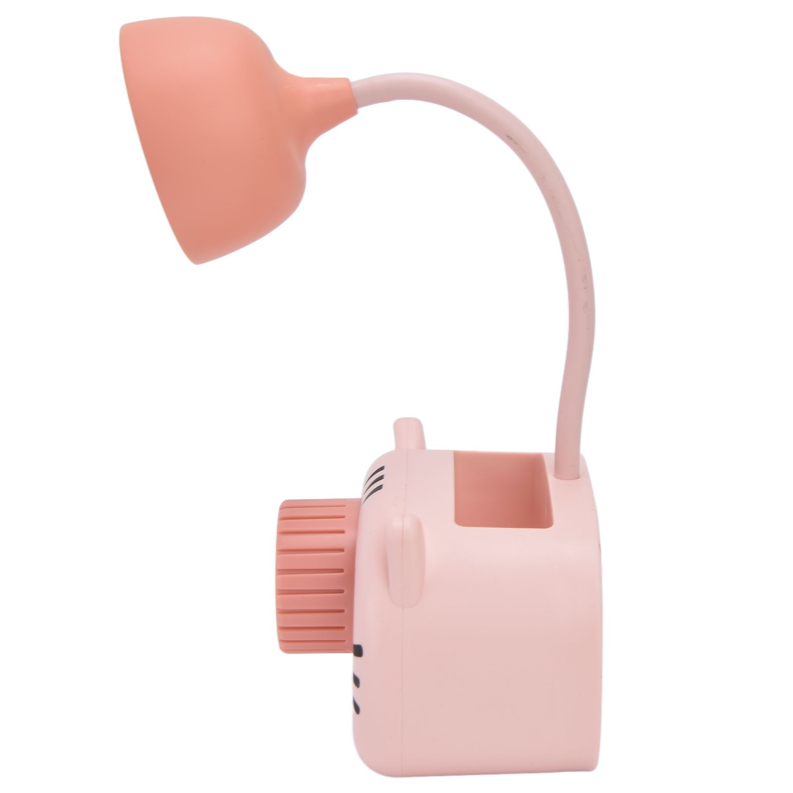LED Table Lamp Folding Eye Protection Reading Light with Pen Holder Pencil Sharpener USB ChargingPink - Image 7