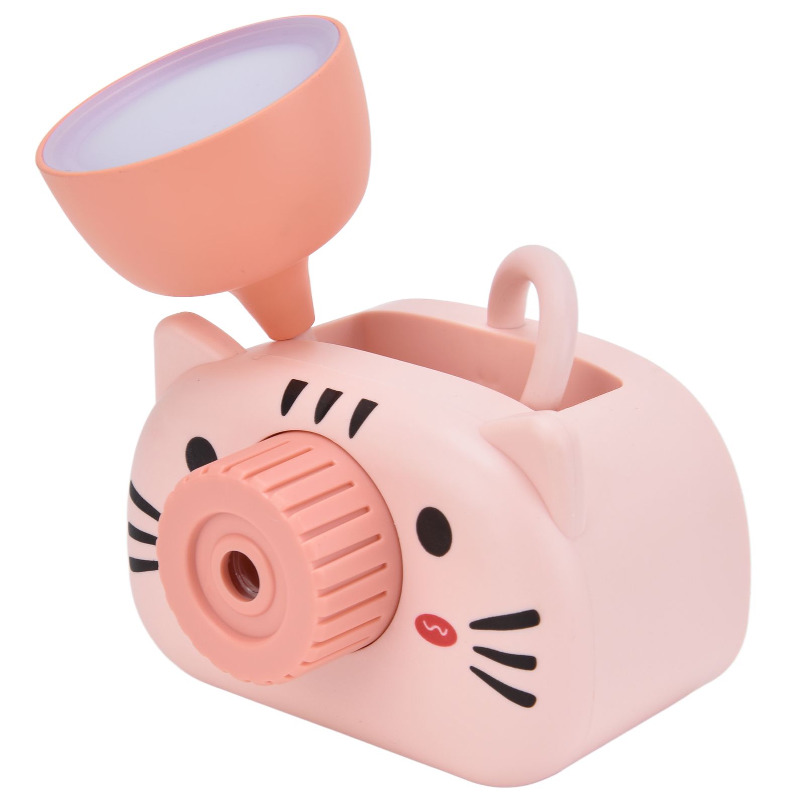 LED Table Lamp Folding Eye Protection Reading Light with Pen Holder Pencil Sharpener USB ChargingPink - Image 8