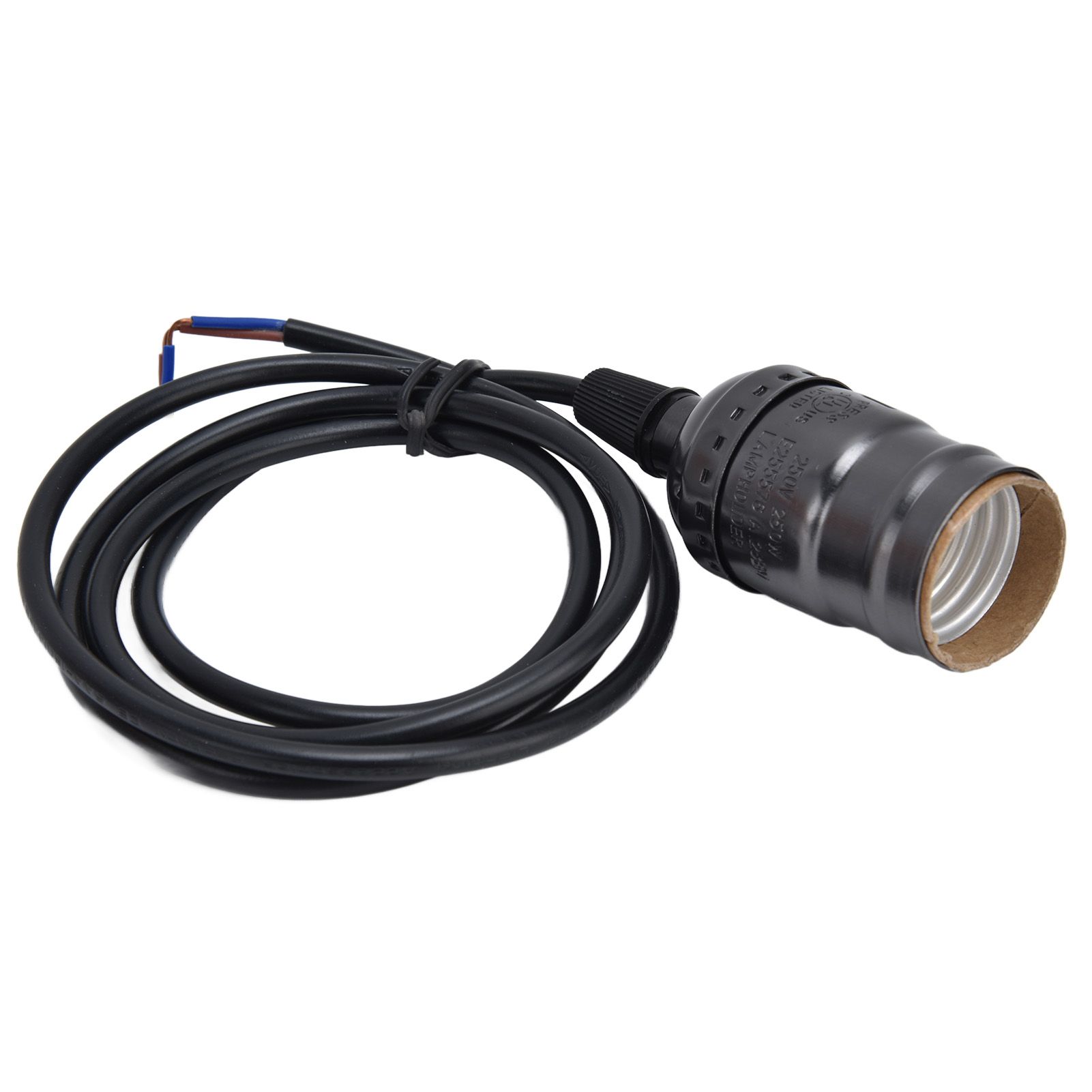 Chandelier Lamp Holder 110V to 240V Retro Ceiling Hanging Light Bulb Socket BasePearl Black - Image 3
