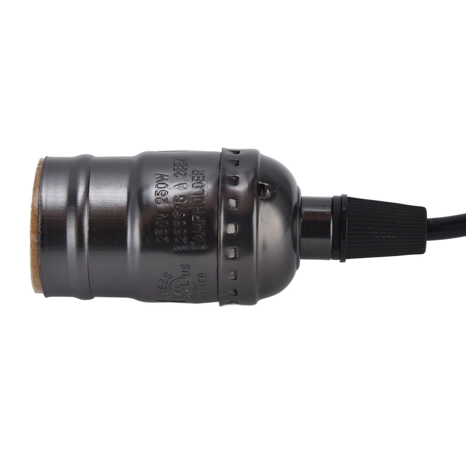 Chandelier Lamp Holder 110V to 240V Retro Ceiling Hanging Light Bulb Socket BasePearl Black - Image 8
