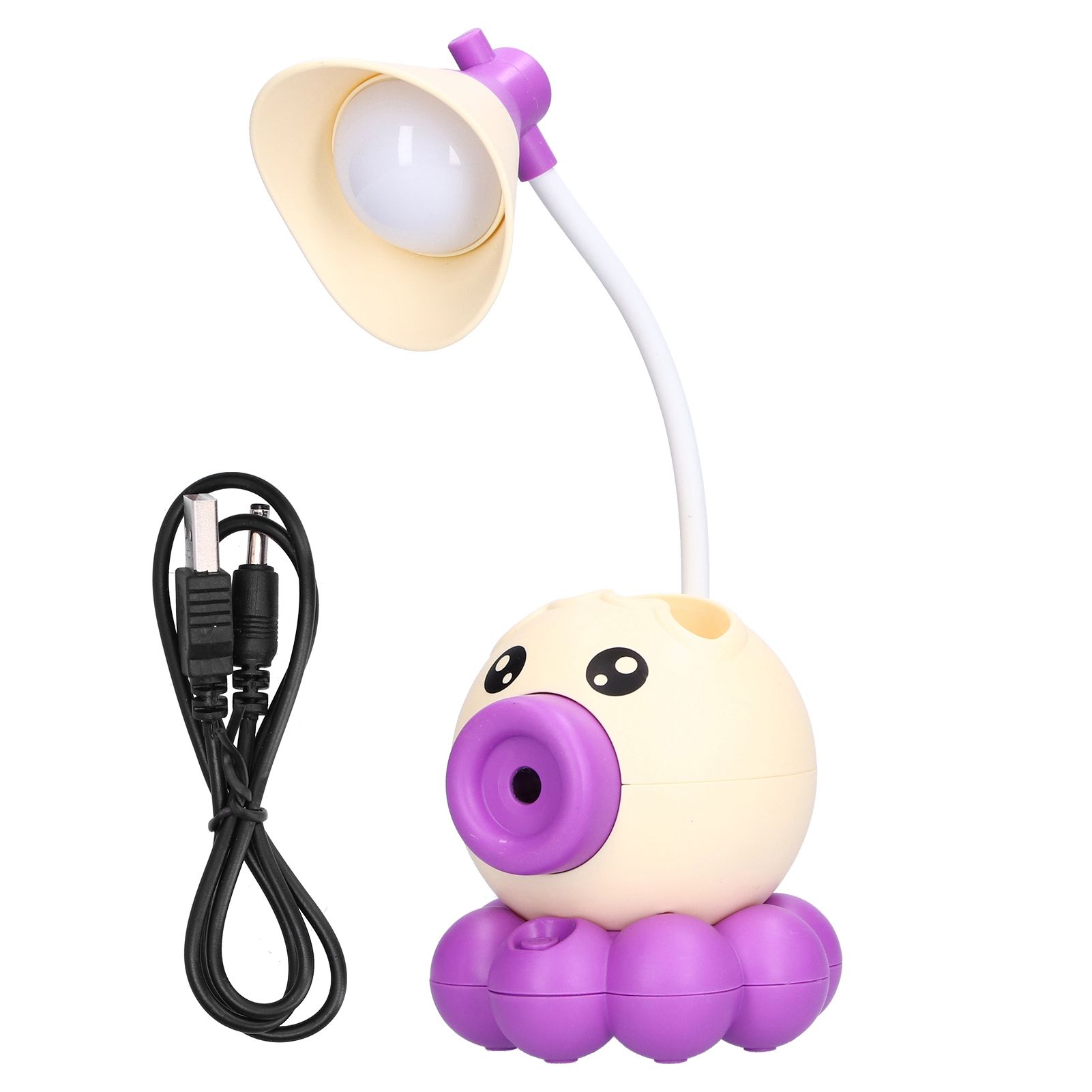 LED Desk Lamp Octopus Shaped Foldable Multifunctional Warm White Light USB Charging Cute Desk LampYellow - Image 1