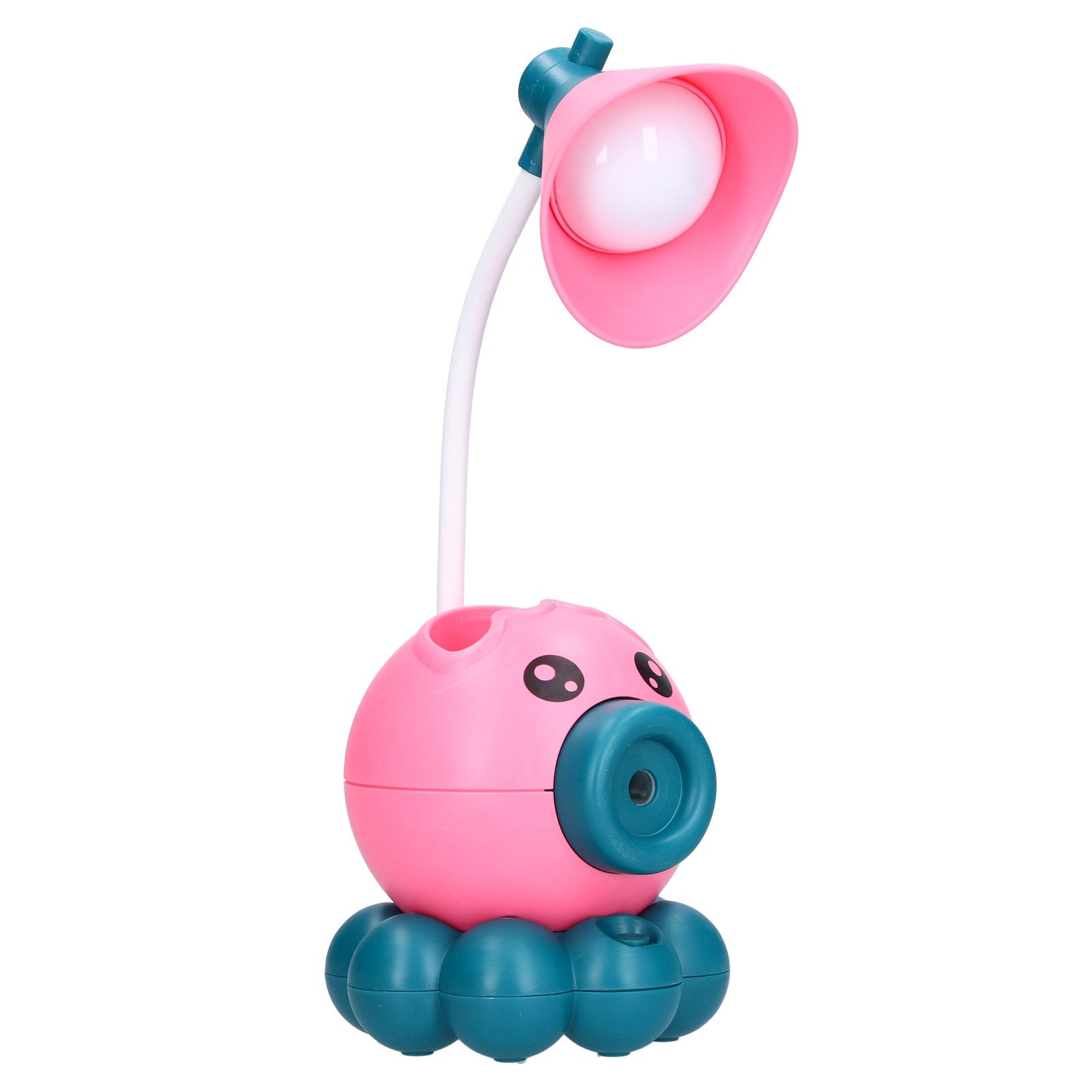 LED Desk Lamp Octopus Shaped Foldable Multifunctional Warm White Light USB Charging Cute Desk LampPink - Image 4