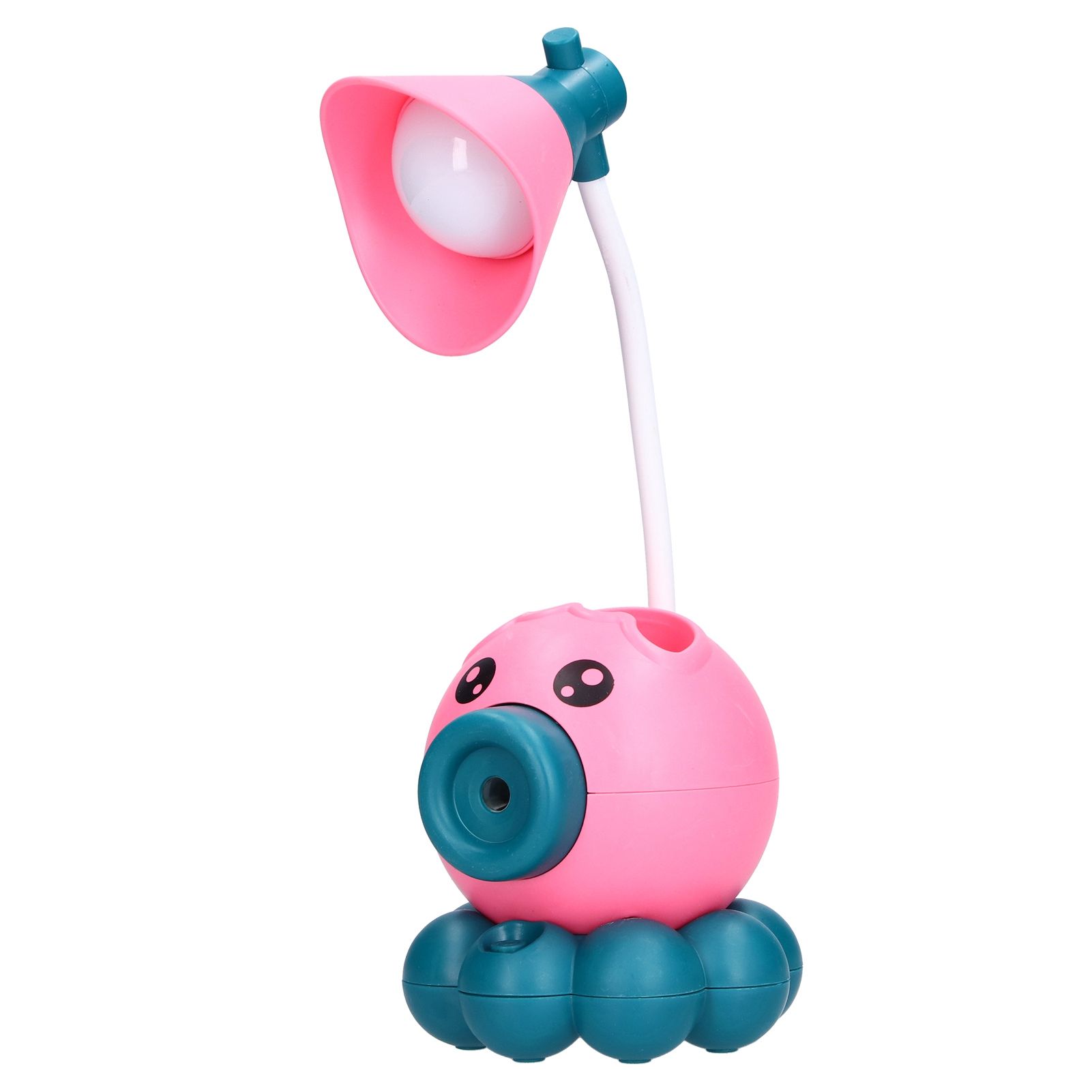 LED Desk Lamp Octopus Shaped Foldable Multifunctional Warm White Light USB Charging Cute Desk LampPink - Image 5