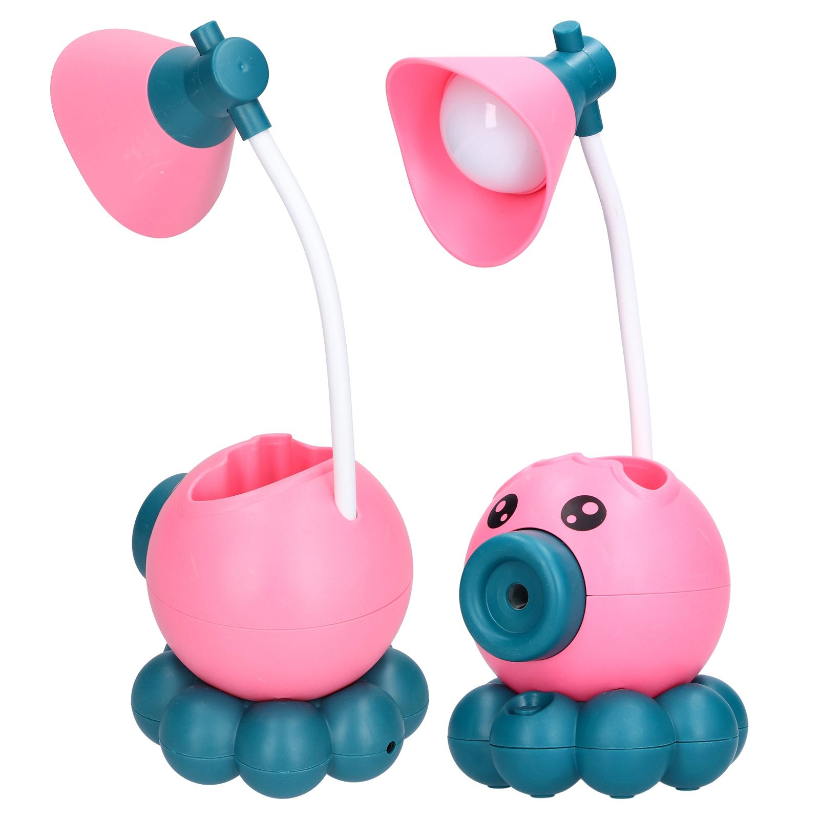 LED Desk Lamp Octopus Shaped Foldable Multifunctional Warm White Light USB Charging Cute Desk LampPink - Image 8