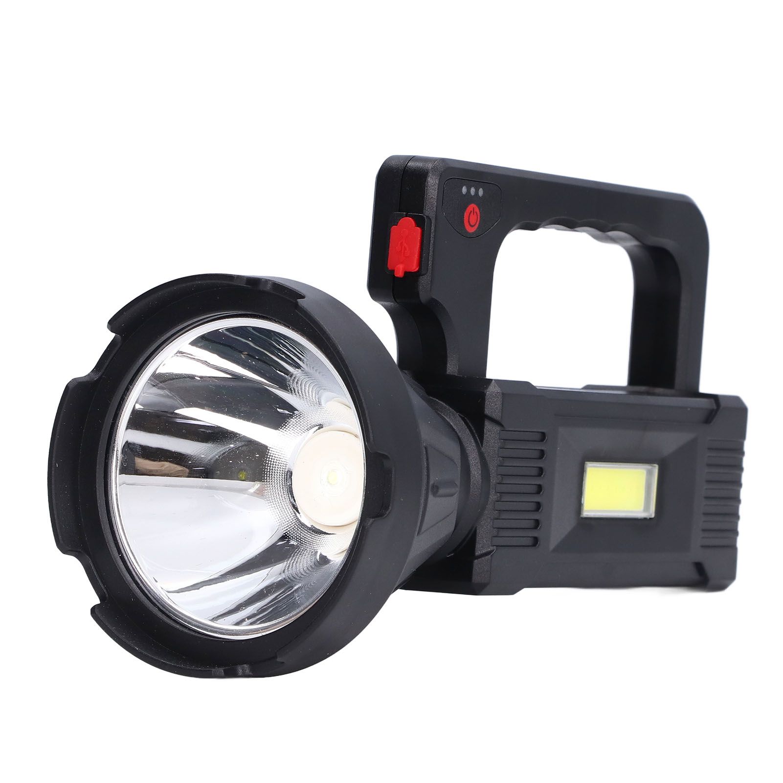 Spotlight Flashlight USB Charging Dual Light Source Smart Battery Display Multi Speed Mode Flash Light - Image 7