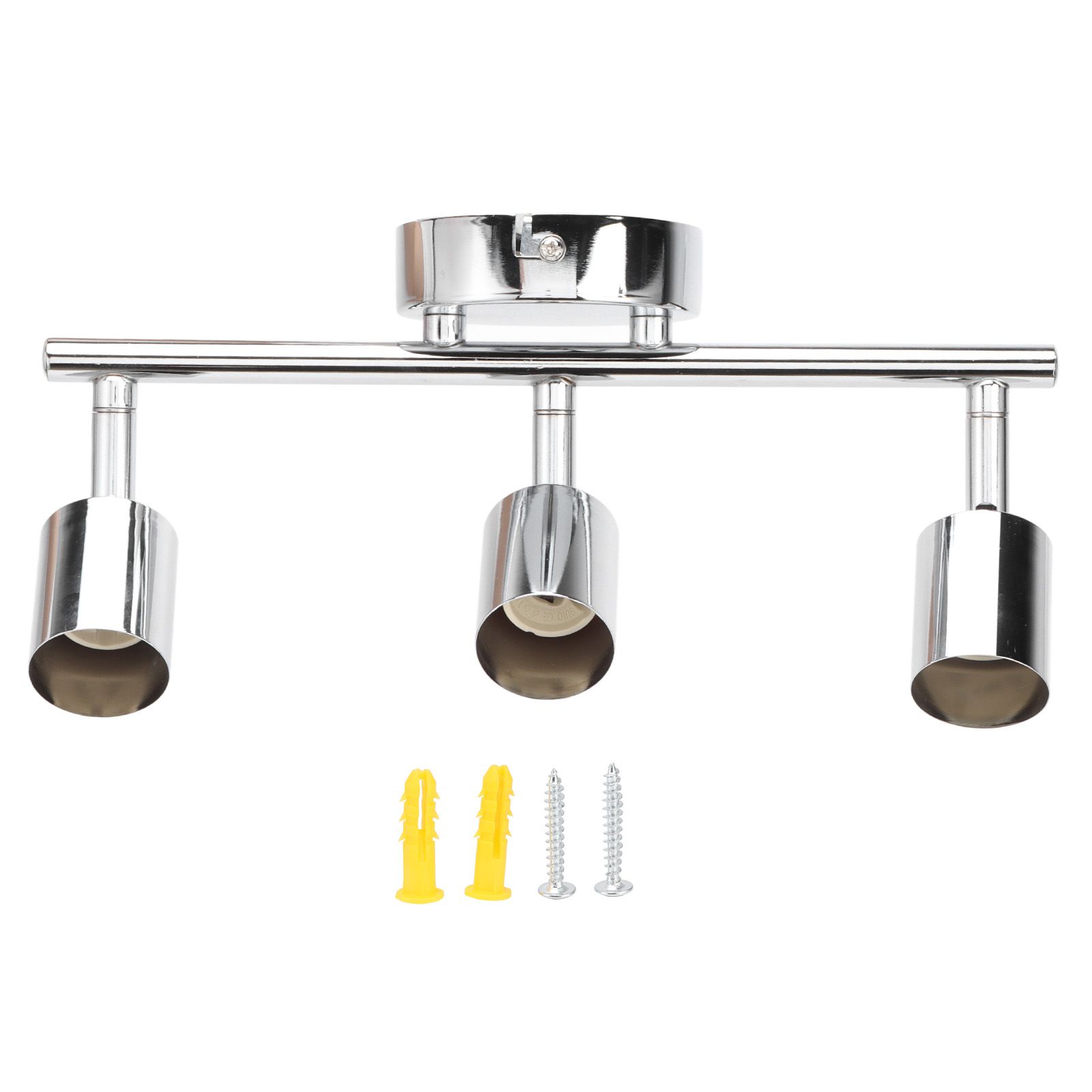 3 LED Track Light Base Adjustable Flexibly Rotatable 3 Way Ceiling Spotlight Base for Bedroom Dining Living Room Mall - Image 1