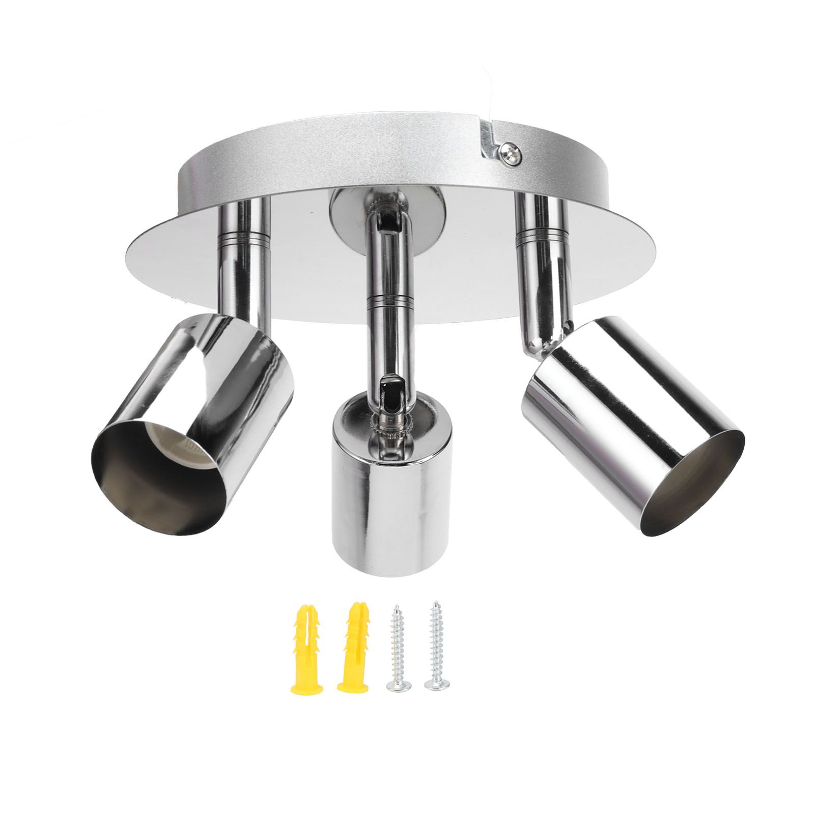 Lamp Holder 3 Head Circle Shape Modern Simple GU10 Base Flexible Rotation Light Holder for Bedroom 85‑265V - Image 1
