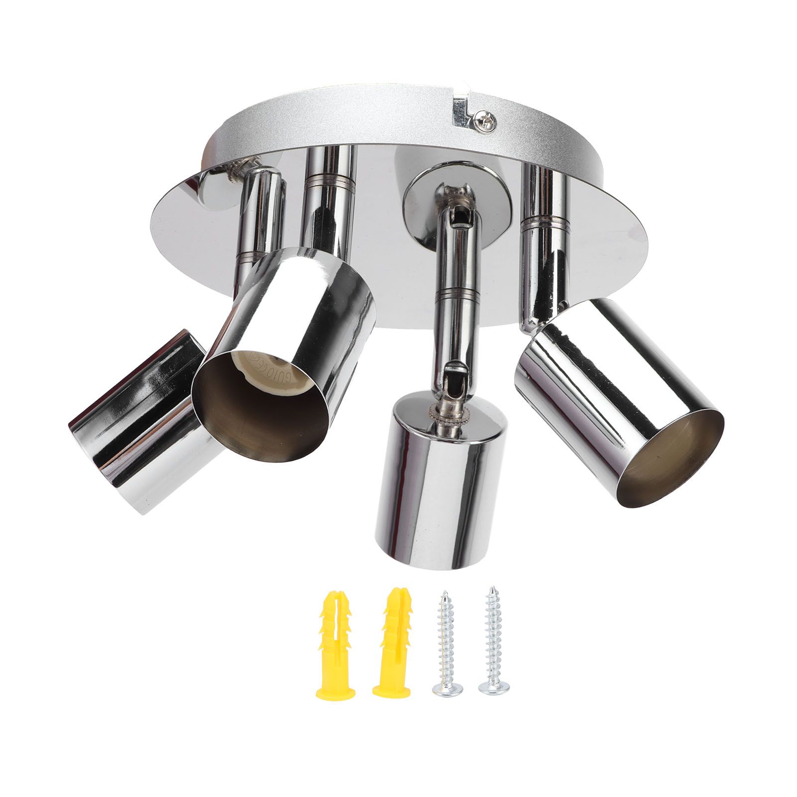 GU10 Lamp Holder 4 Head Ceiling Light Base Adjustable Lamp Holder for Bedroom Kitchen 85‑265V - Image 1