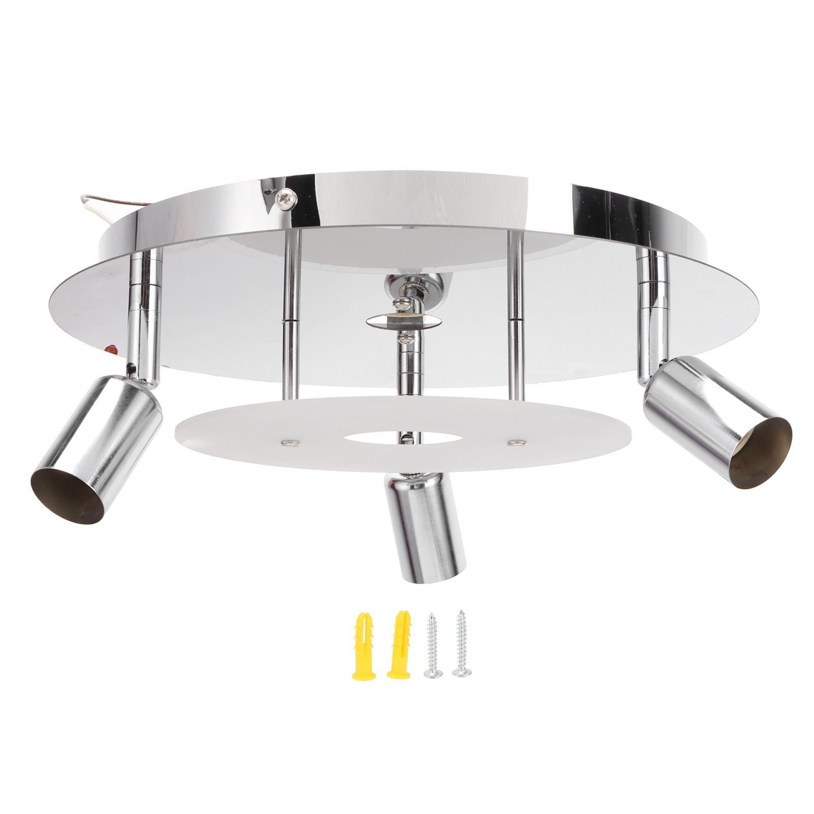 GU10 Household Ceiling Lamp 3 Heads Round Ceiling Lamp Modern Ceiling Light for Bedroom Living Room 85‑265V - Image 1