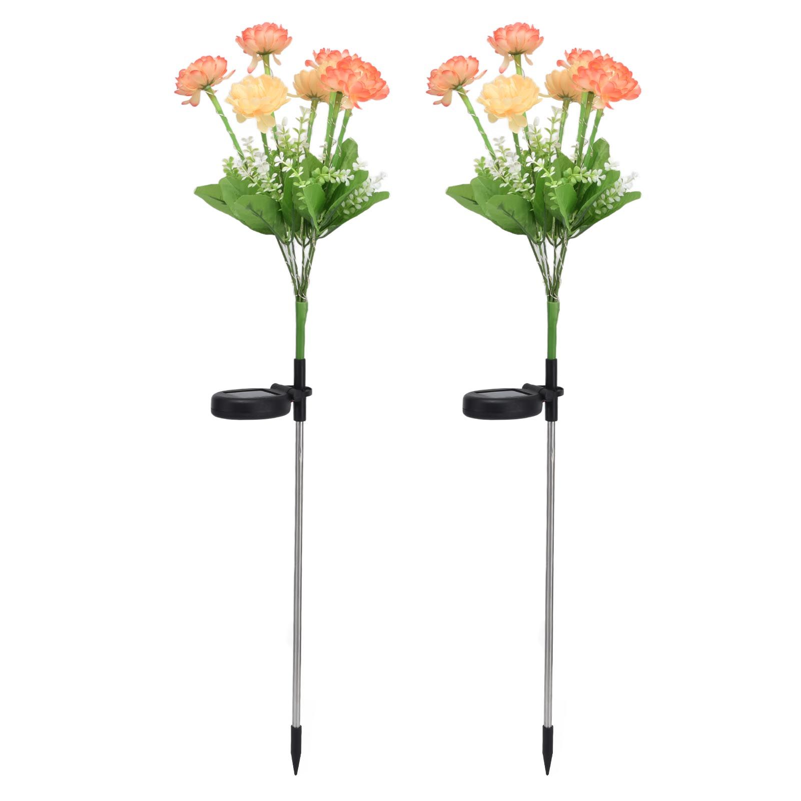 2 Pcs Solar Garden Lights LED Solar Flower Lights for Garden Patio Lawn Yard Pathway - Image 5