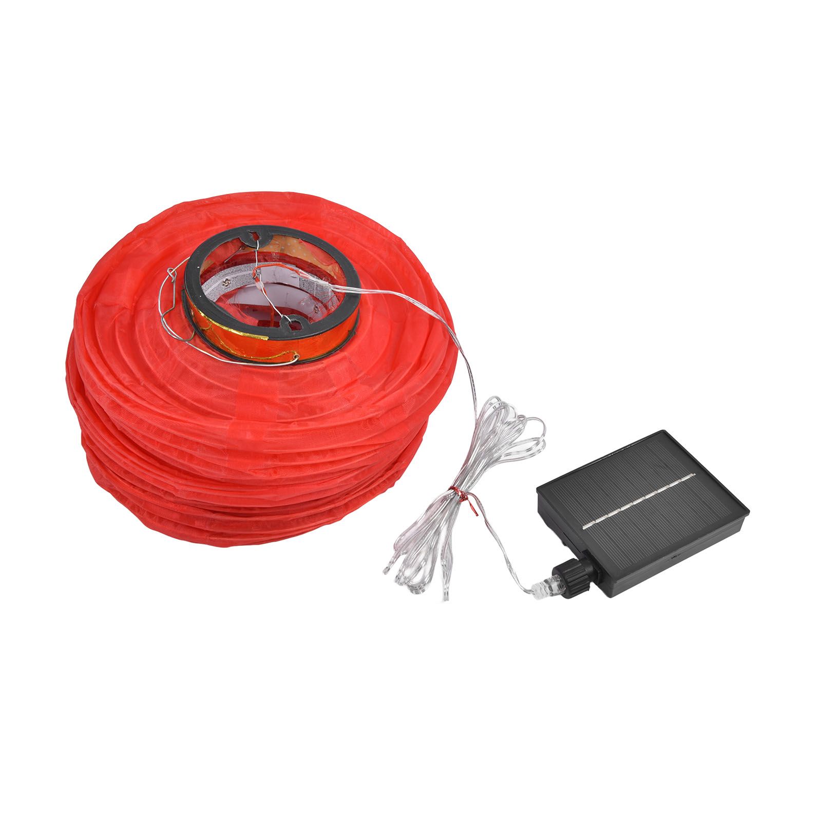 10in 5 Strings LED Solar Lantern Outdoor Waterproof Chinese Decorative Cloth Lantern Lamp - Image 1