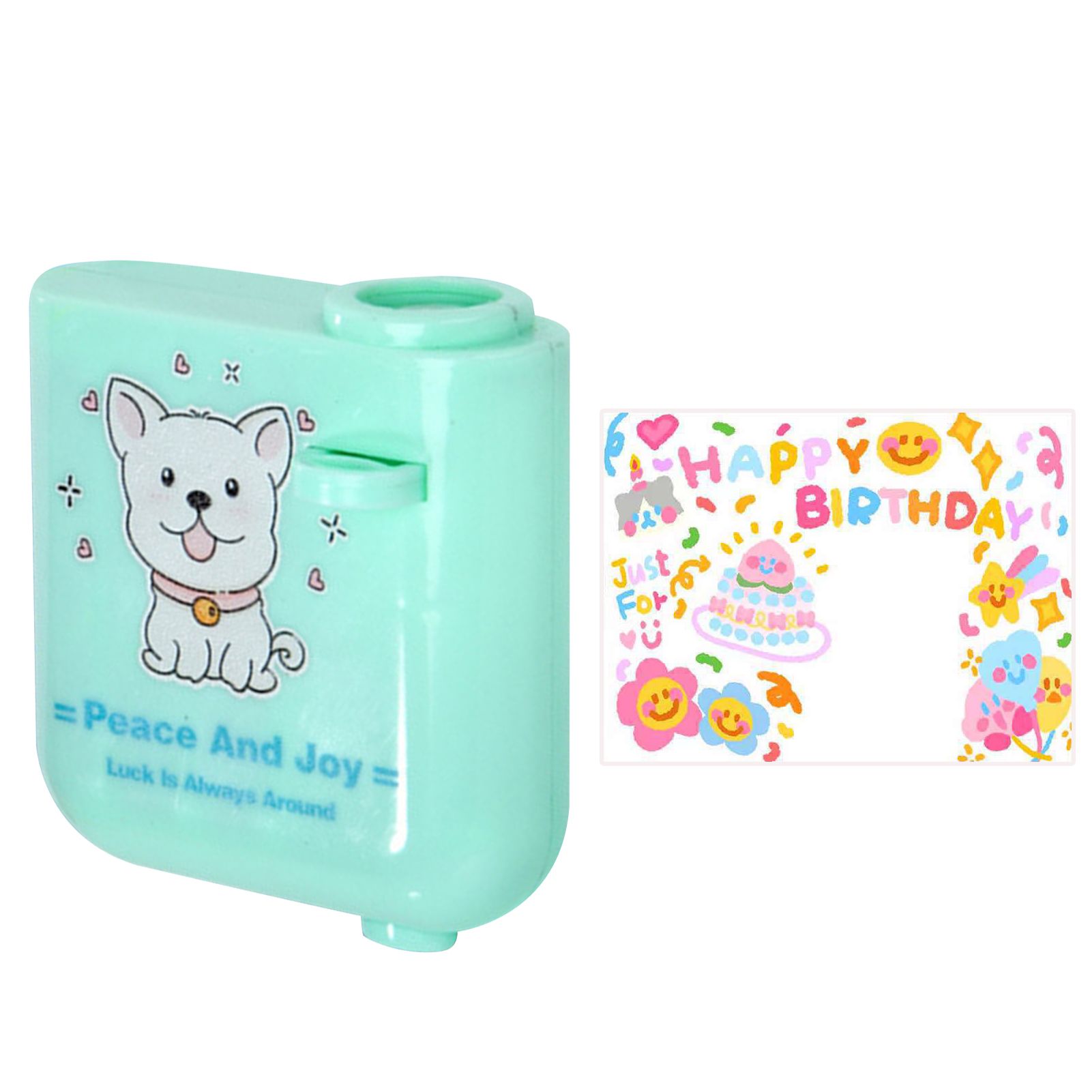 Happy Birthday Projector Mini Birthday Projection Lamp Portable Kids Projection Light for HouseholdSquare 3 Green - Image 1