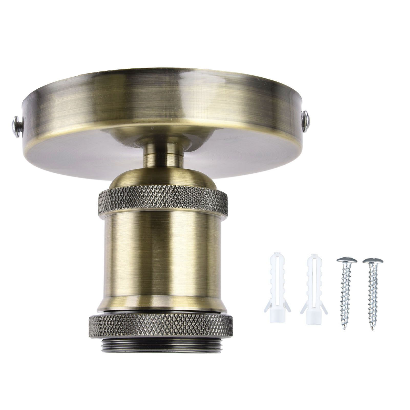Vintage E26 E27 Lamp Socket Ceiling Lamp Holder with Accessories for Kitchen Bedroom Living Room 100‑240VAntique Green - Image 1