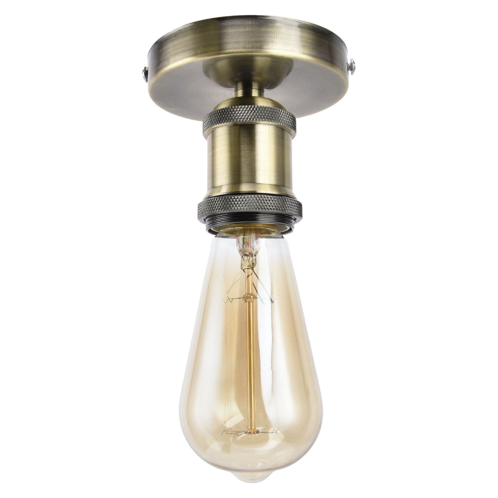 Vintage E26 E27 Lamp Socket Ceiling Lamp Holder with Accessories for Kitchen Bedroom Living Room 100‑240VAntique Green - Image 8