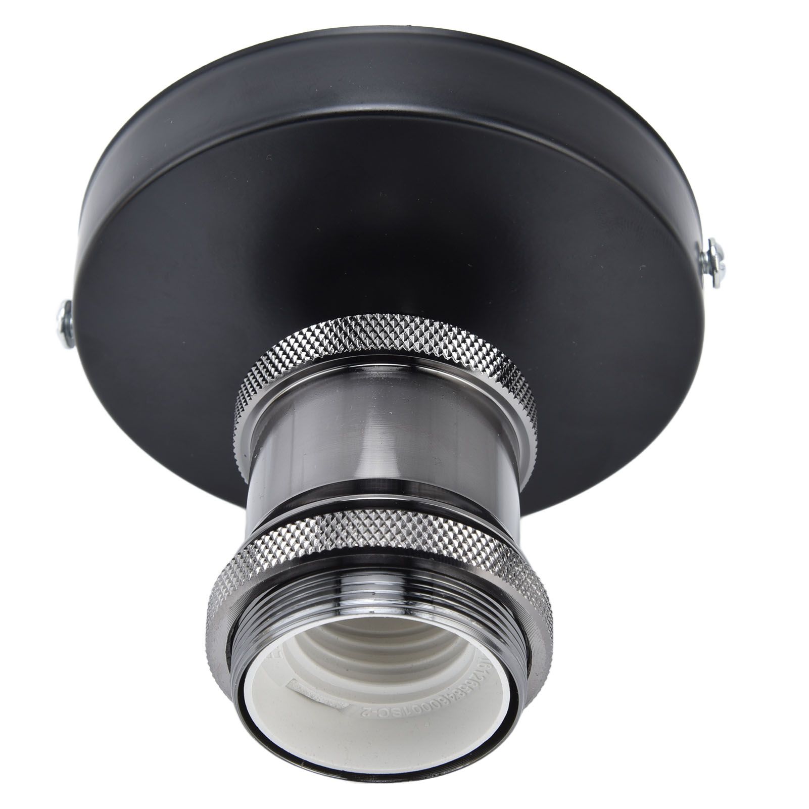 Vintage E26 E27 Lamp Socket Ceiling Lamp Holder with Accessories for Kitchen Bedroom Living Room 100‑240VBlack - Image 2