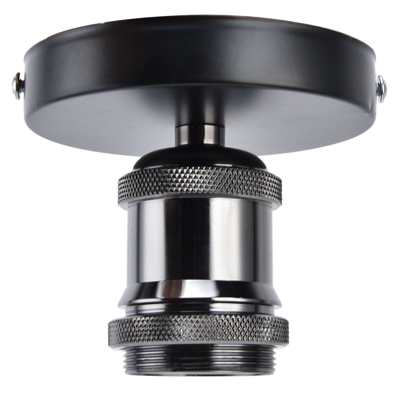 Vintage E26 E27 Lamp Socket Ceiling Lamp Holder with Accessories for Kitchen Bedroom Living Room 100‑240VBlack - Image 3