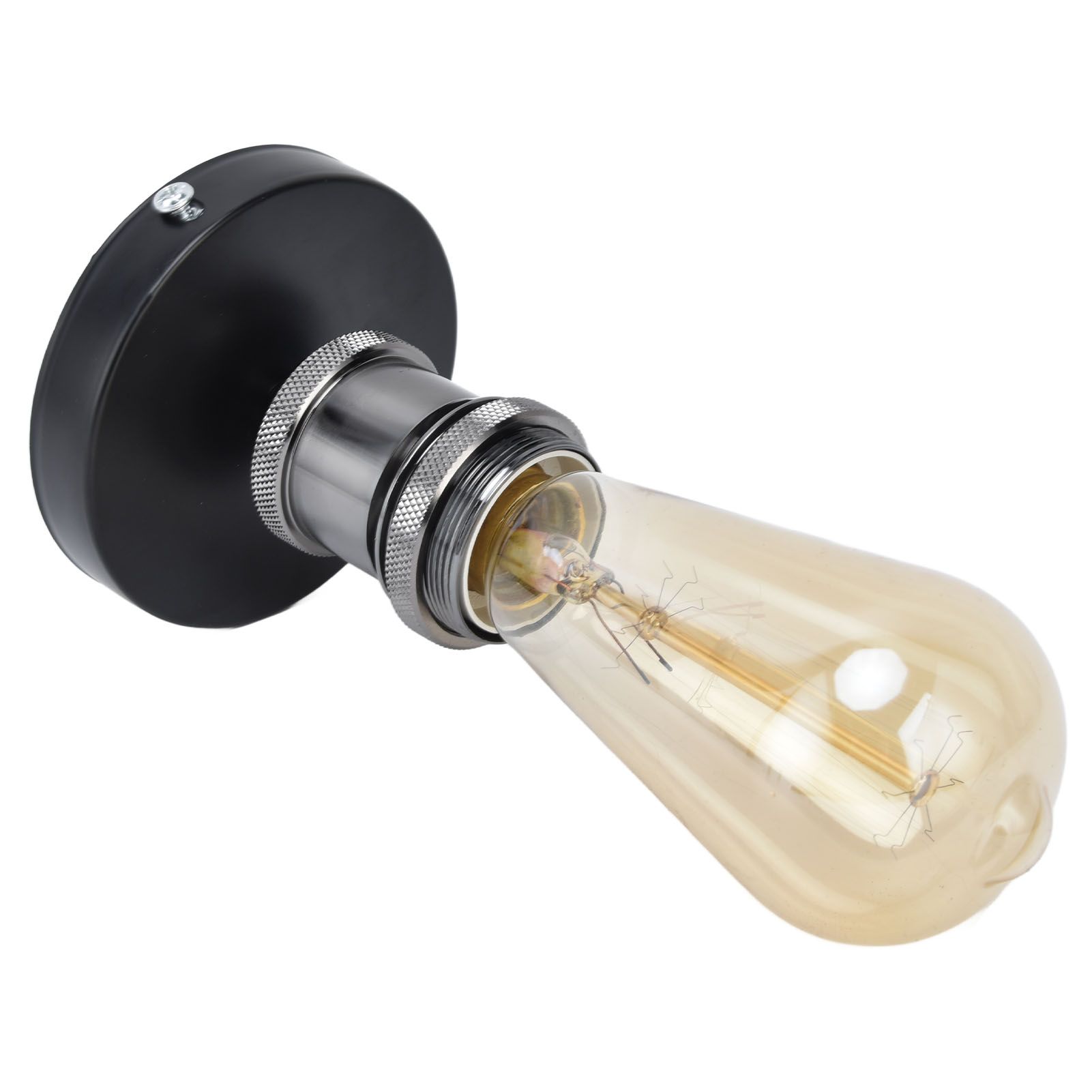 Vintage E26 E27 Lamp Socket Ceiling Lamp Holder with Accessories for Kitchen Bedroom Living Room 100‑240VBlack - Image 8