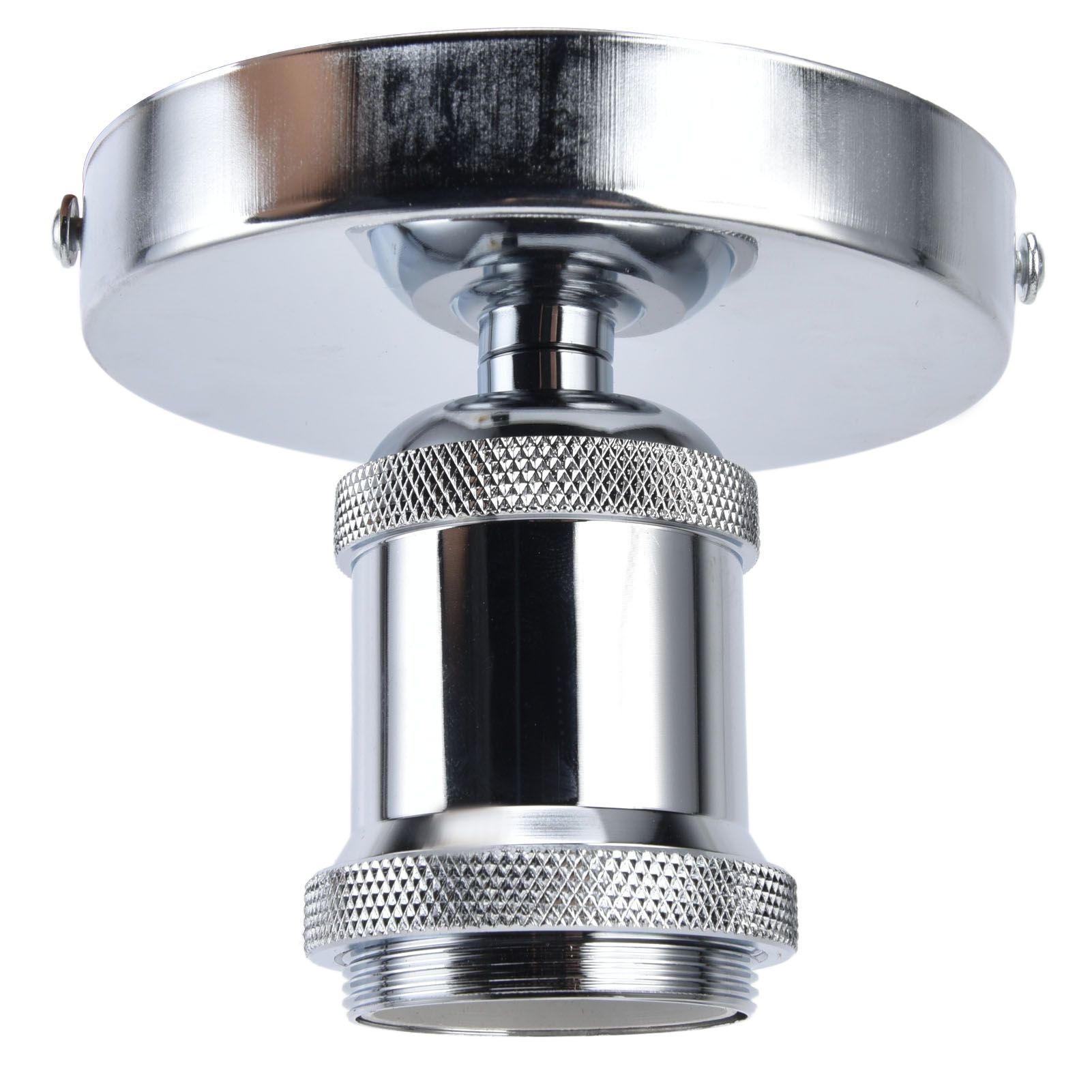 Vintage E26 E27 Lamp Socket Ceiling Lamp Holder with Accessories for Kitchen Bedroom Living Room 100‑240VSilver - Image 5