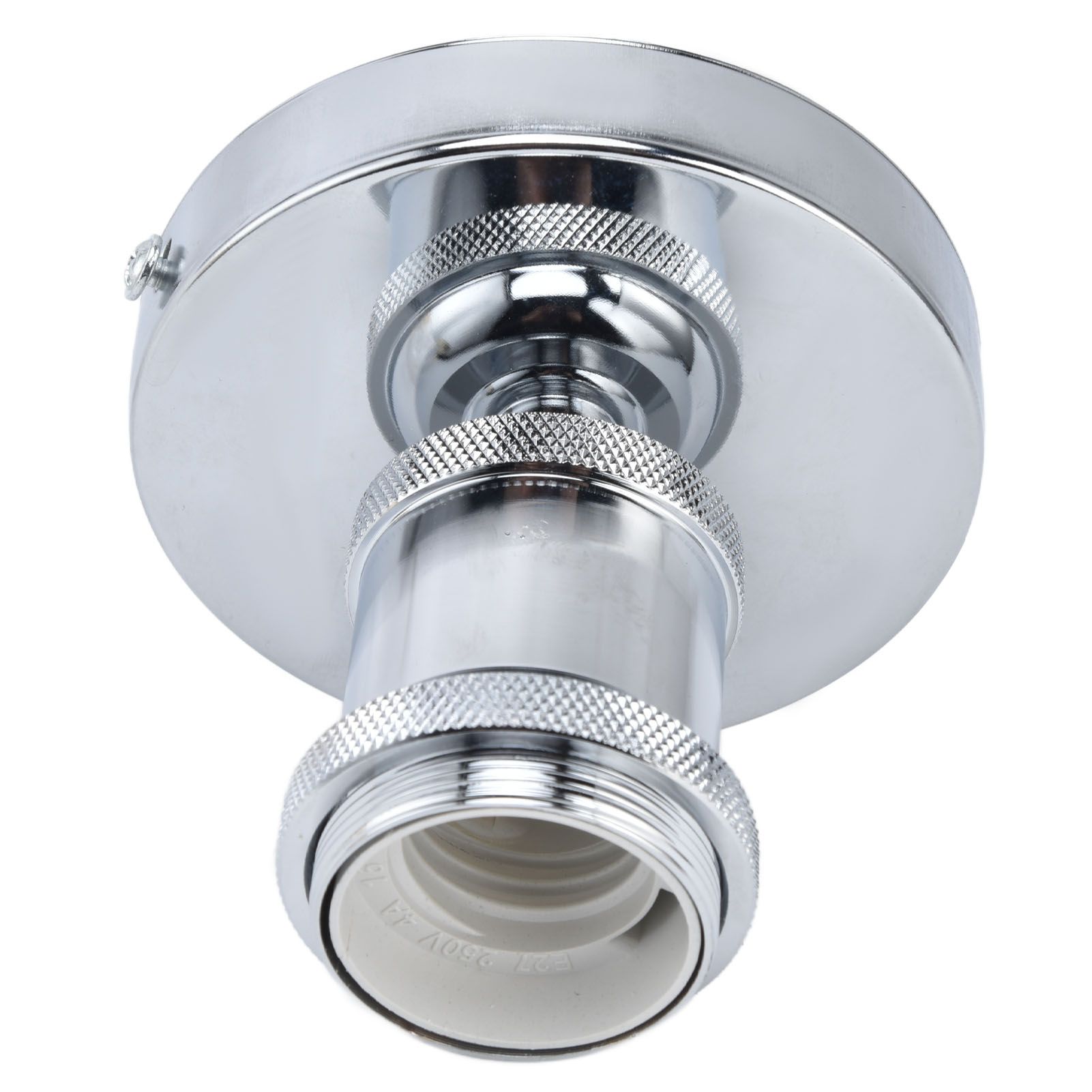 Vintage E26 E27 Lamp Socket Ceiling Lamp Holder with Accessories for Kitchen Bedroom Living Room 100‑240VSilver - Image 6