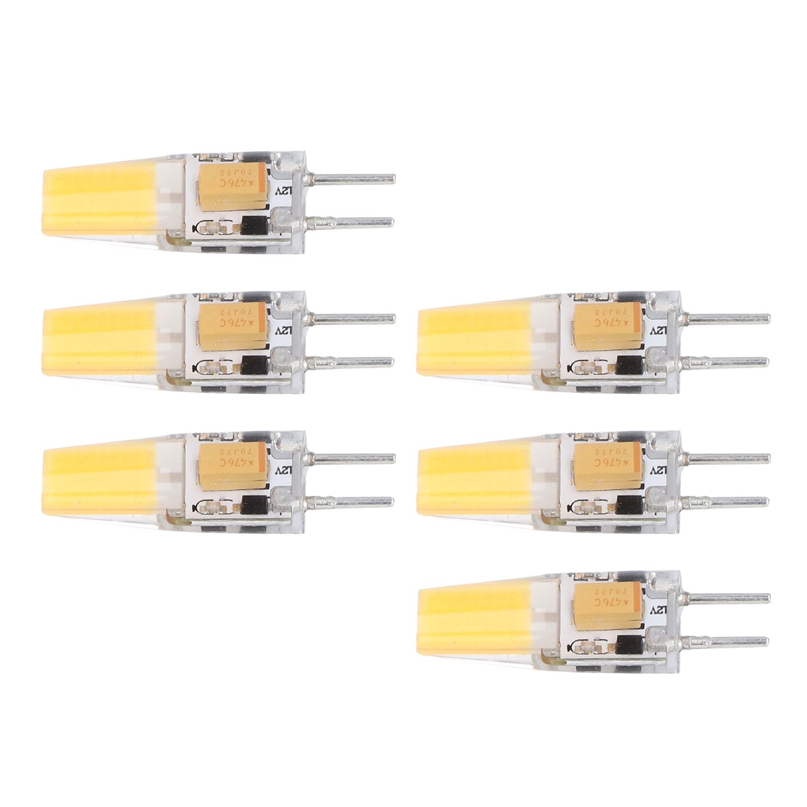 6PCS GY6.35 Bulb 5W AC DC12V COB Light Bulb Energy Saving Silicone Ceiling Lamp Bulb for Living Room - Image 2
