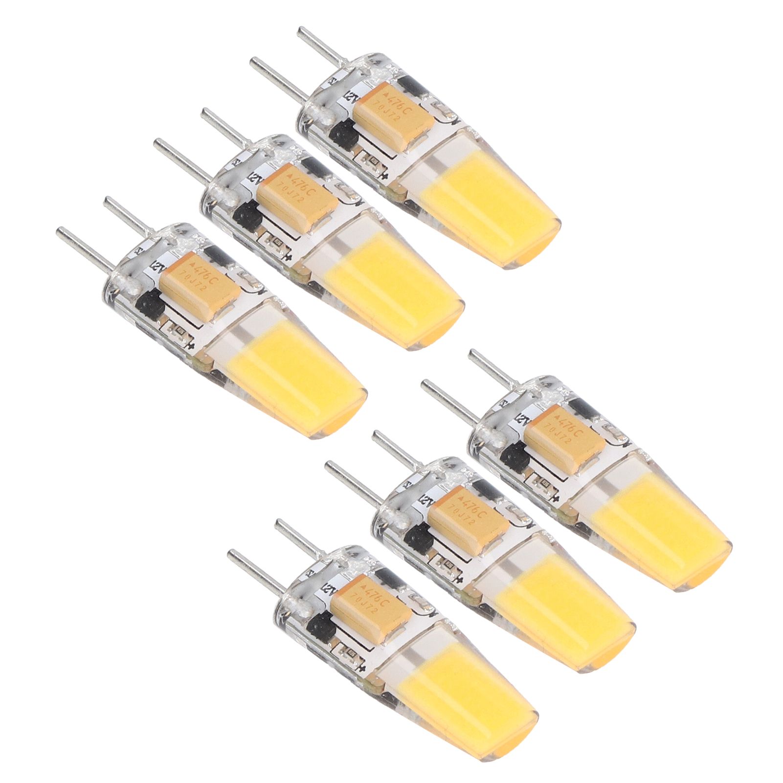 6PCS GY6.35 Bulb 5W AC DC12V COB Light Bulb Energy Saving Silicone Ceiling Lamp Bulb for Living Room - Image 3