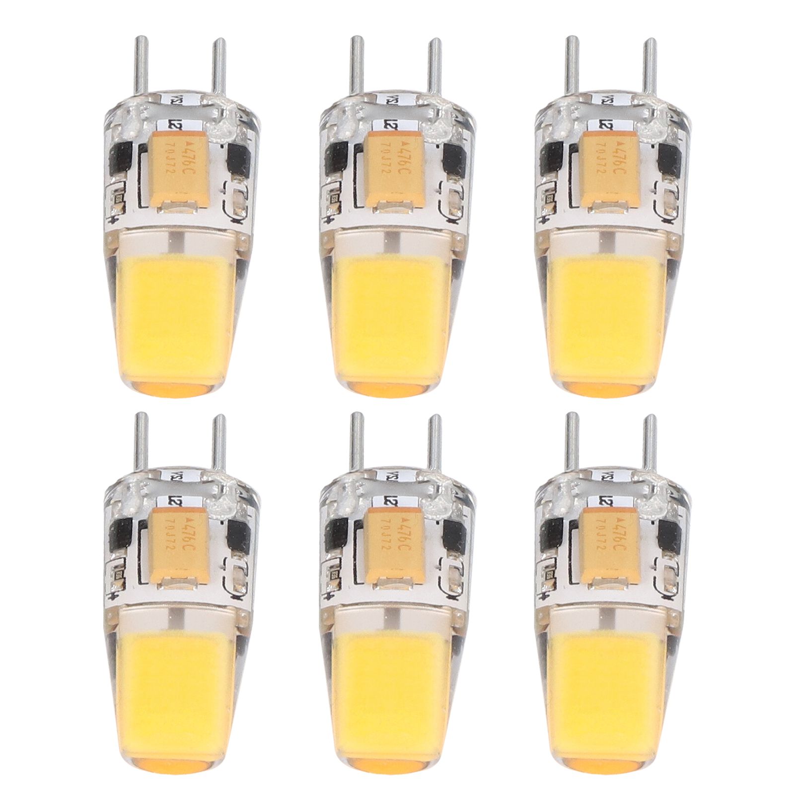6PCS GY6.35 Bulb 5W AC DC12V COB Light Bulb Energy Saving Silicone Ceiling Lamp Bulb for Living Room - Image 4