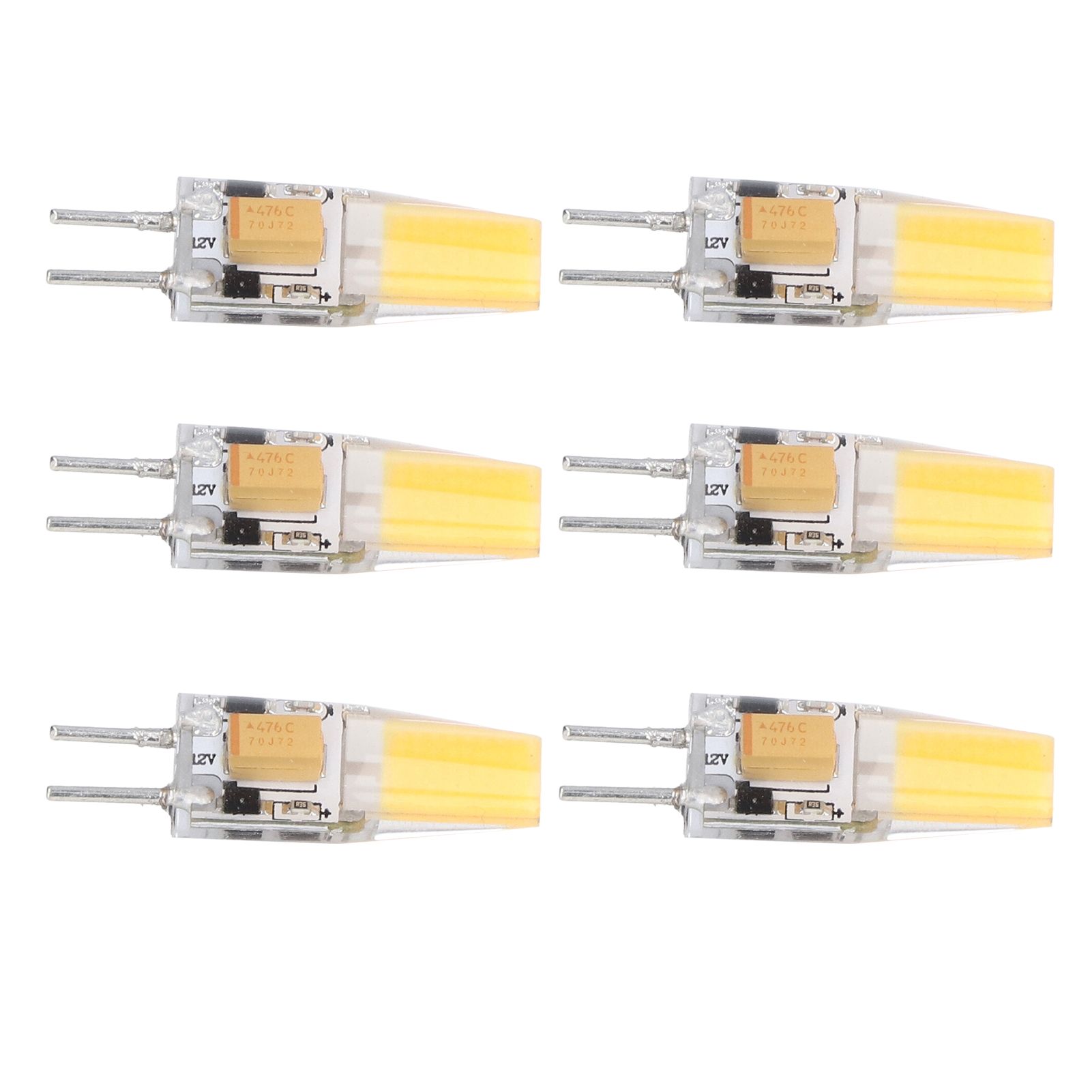 6PCS GY6.35 Bulb 5W AC DC12V COB Light Bulb Energy Saving Silicone Ceiling Lamp Bulb for Living Room - Image 8