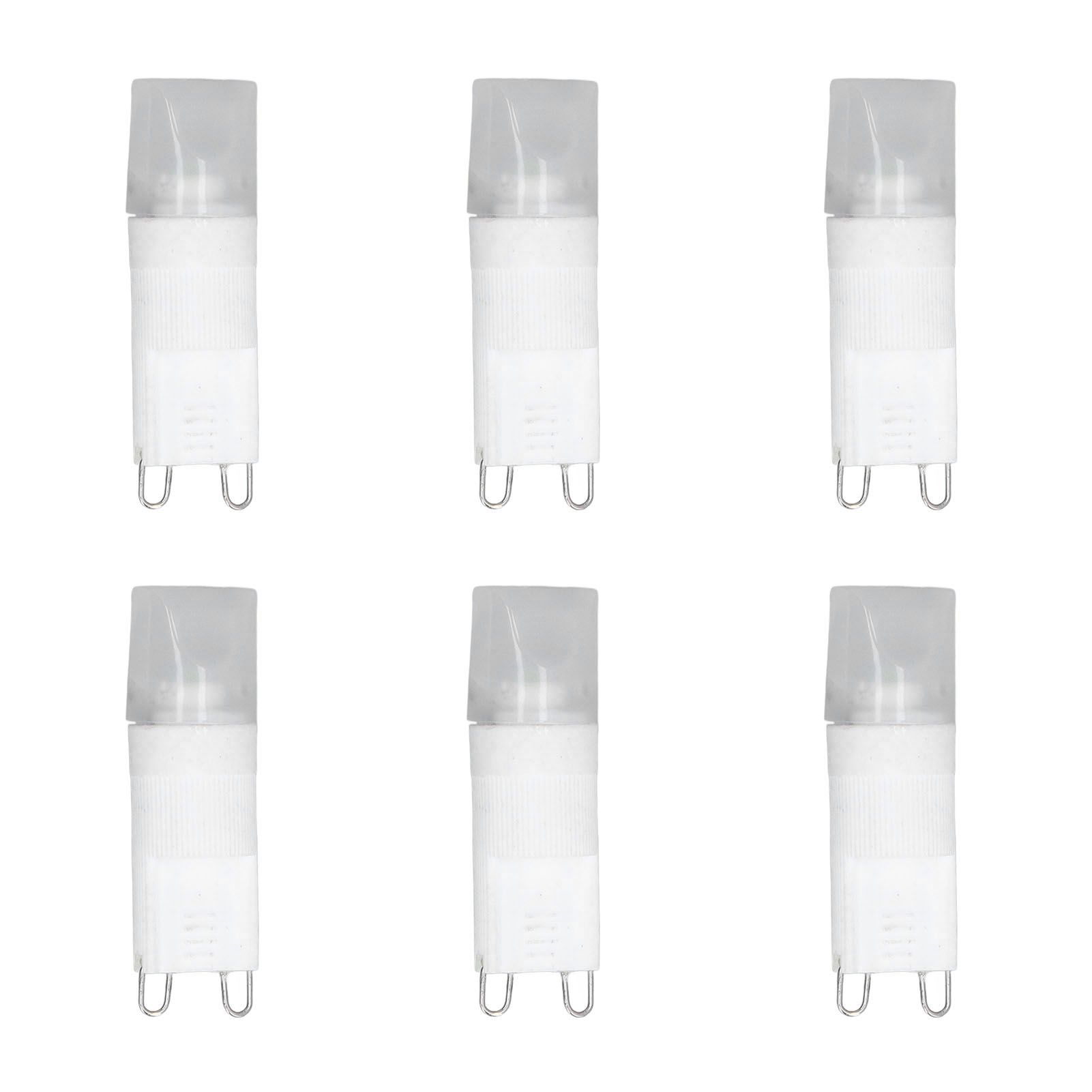 6pcs G9 LED Bulb Energy Saving General Standard Interface 360° Heat Dissipation Cold White Light Bulbs 220V 2W - Image 1