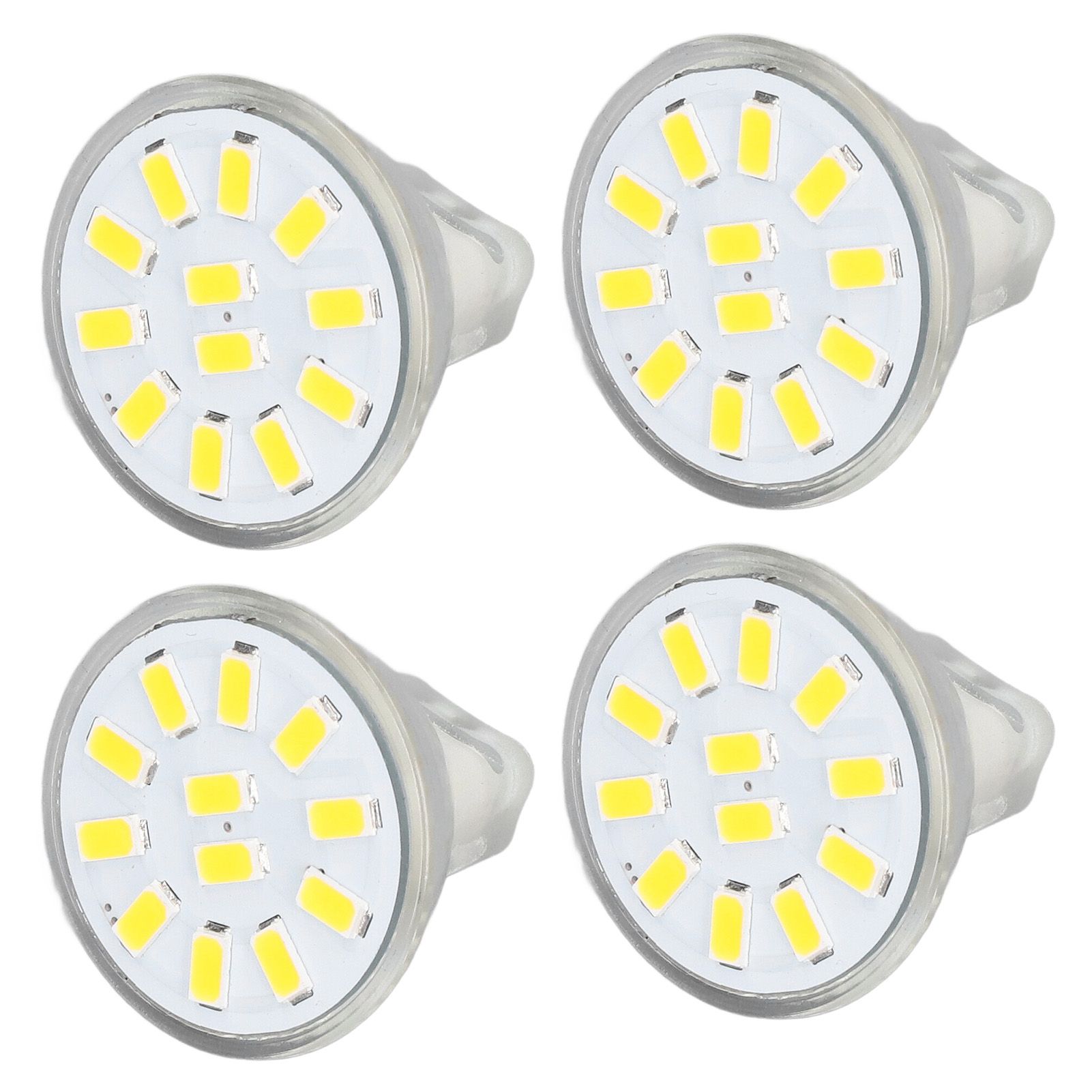 4pcs/set MR11 LED Spot Light Bulb with Dual Needle Base 360° Heat Dissipation 3W 12 LEDs Lamp BulbWarm White - Image 3