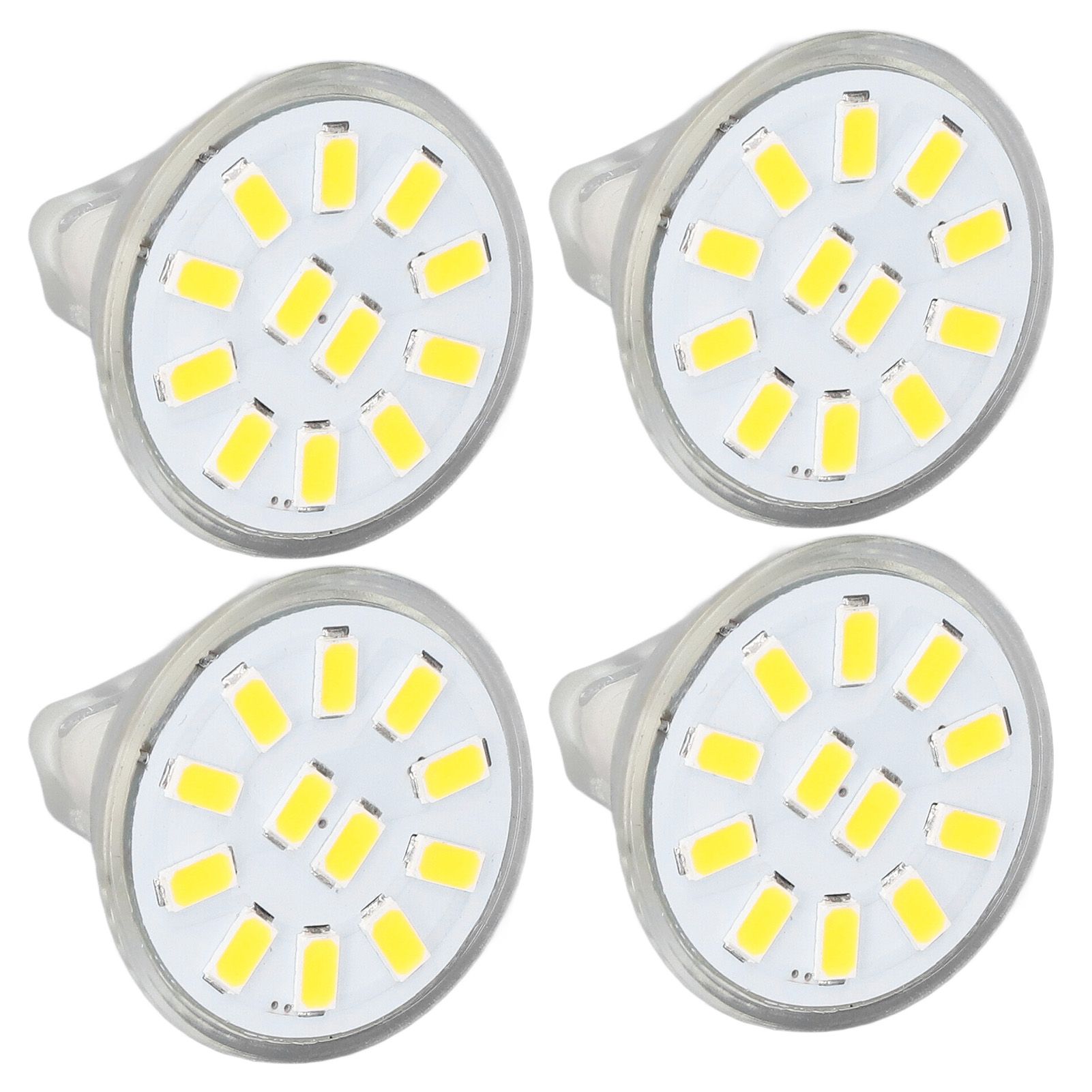 4pcs/set MR11 LED Spot Light Bulb with Dual Needle Base 360° Heat Dissipation 3W 12 LEDs Lamp BulbWarm White - Image 4