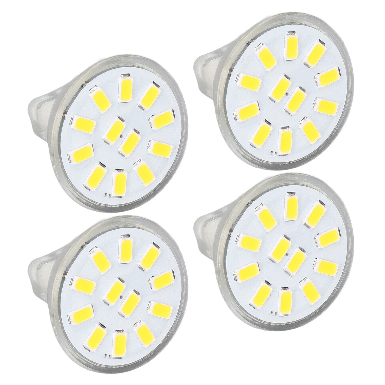 4pcs/set MR11 LED Spot Light Bulb with Dual Needle Base 360° Heat Dissipation 3W 12 LEDs Lamp BulbWarm White - Image 5