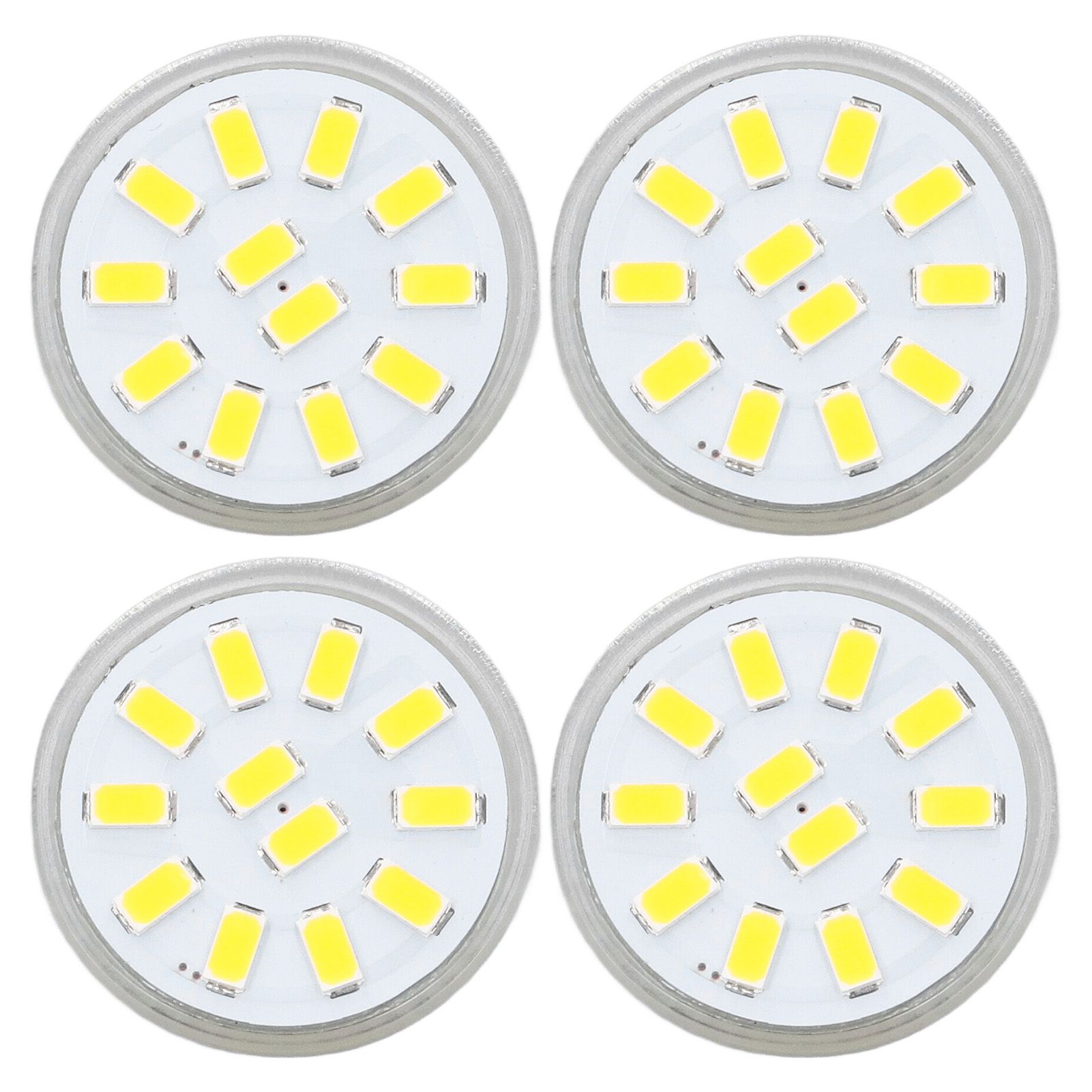 4pcs/set MR11 LED Spot Light Bulb with Dual Needle Base 360° Heat Dissipation 3W 12 LEDs Lamp BulbWarm White - Image 6