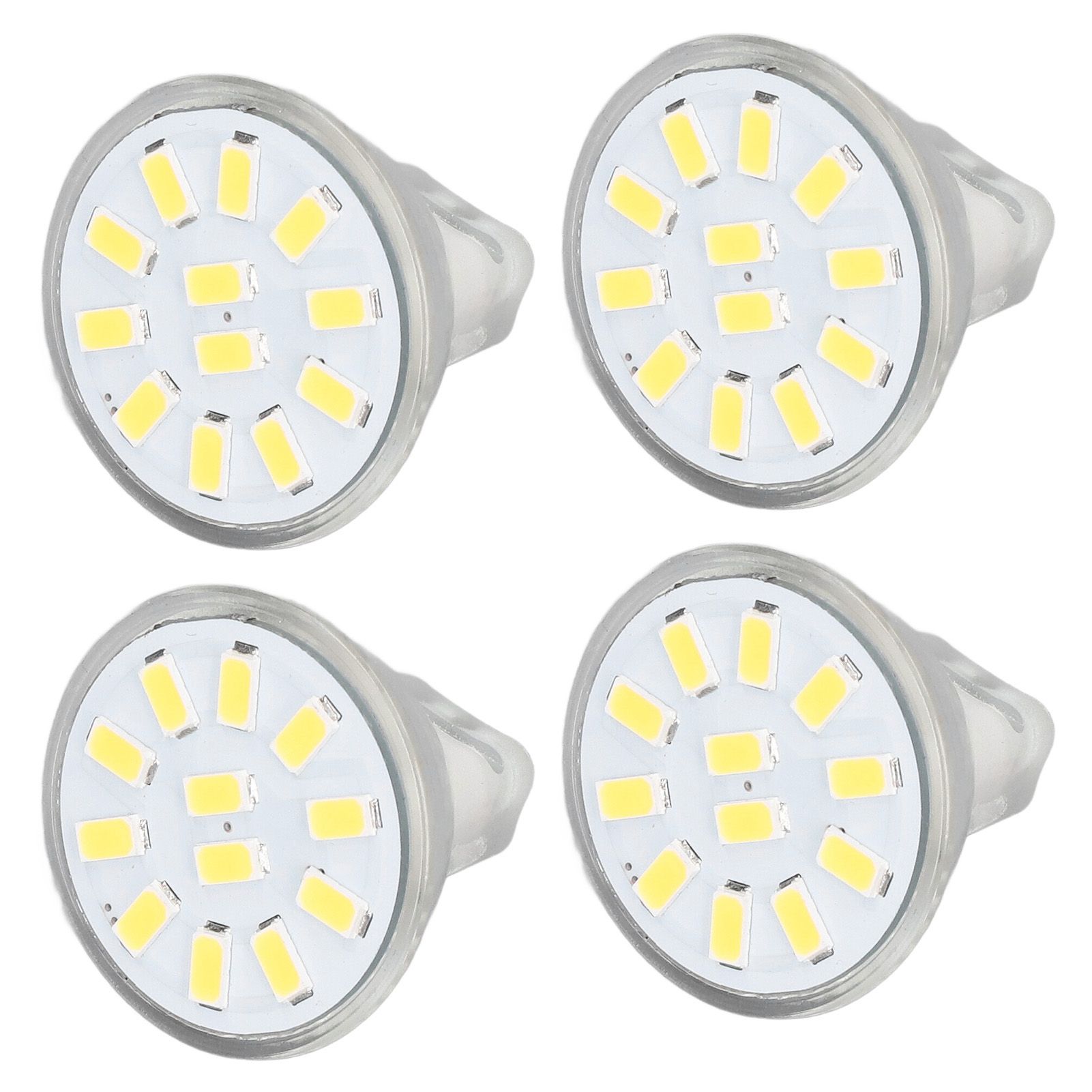 4pcs/set MR11 LED Spot Light Bulb with Dual Needle Base 360° Heat Dissipation 3W 12 LEDs Lamp BulbCold White - Image 3