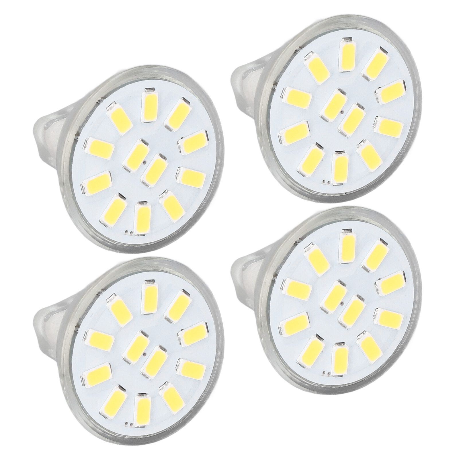 4pcs/set MR11 LED Spot Light Bulb with Dual Needle Base 360° Heat Dissipation 3W 12 LEDs Lamp BulbCold White - Image 5