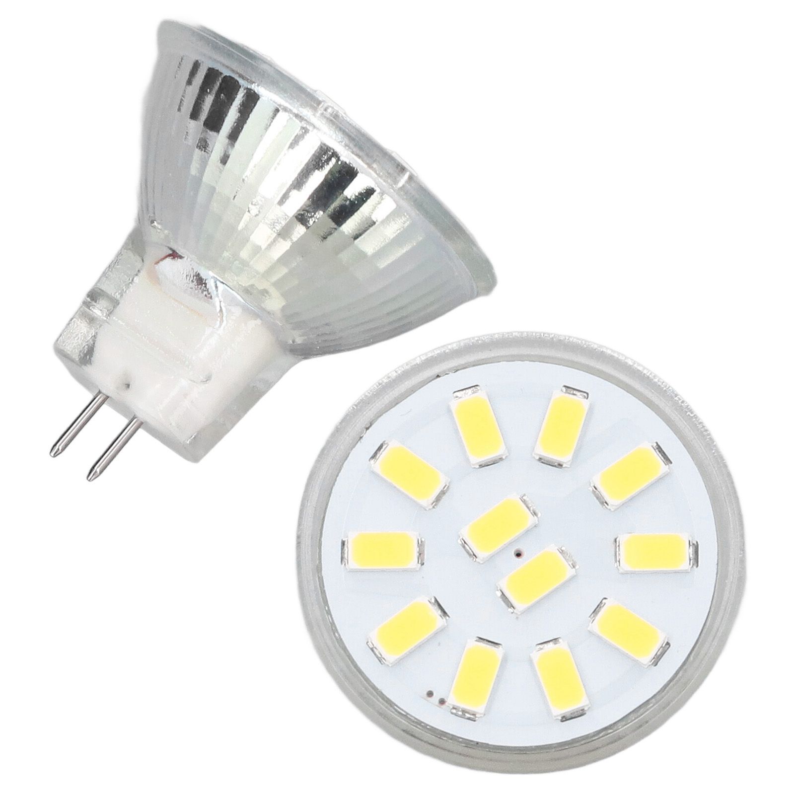 4pcs/set MR11 LED Spot Light Bulb with Dual Needle Base 360° Heat Dissipation 3W 12 LEDs Lamp BulbCold White - Image 7