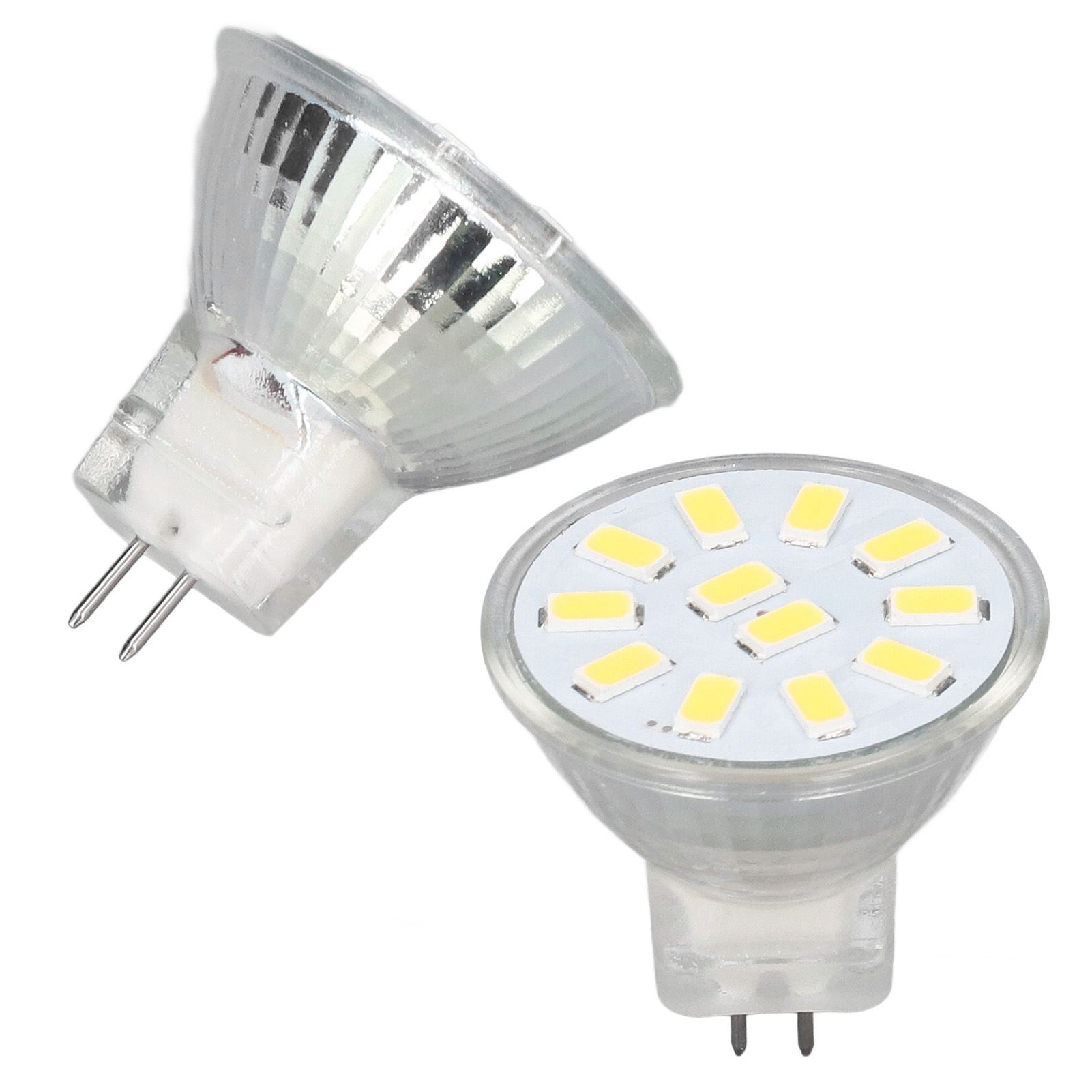 4pcs/set MR11 LED Spot Light Bulb with Dual Needle Base 360° Heat Dissipation 3W 12 LEDs Lamp BulbCold White - Image 8