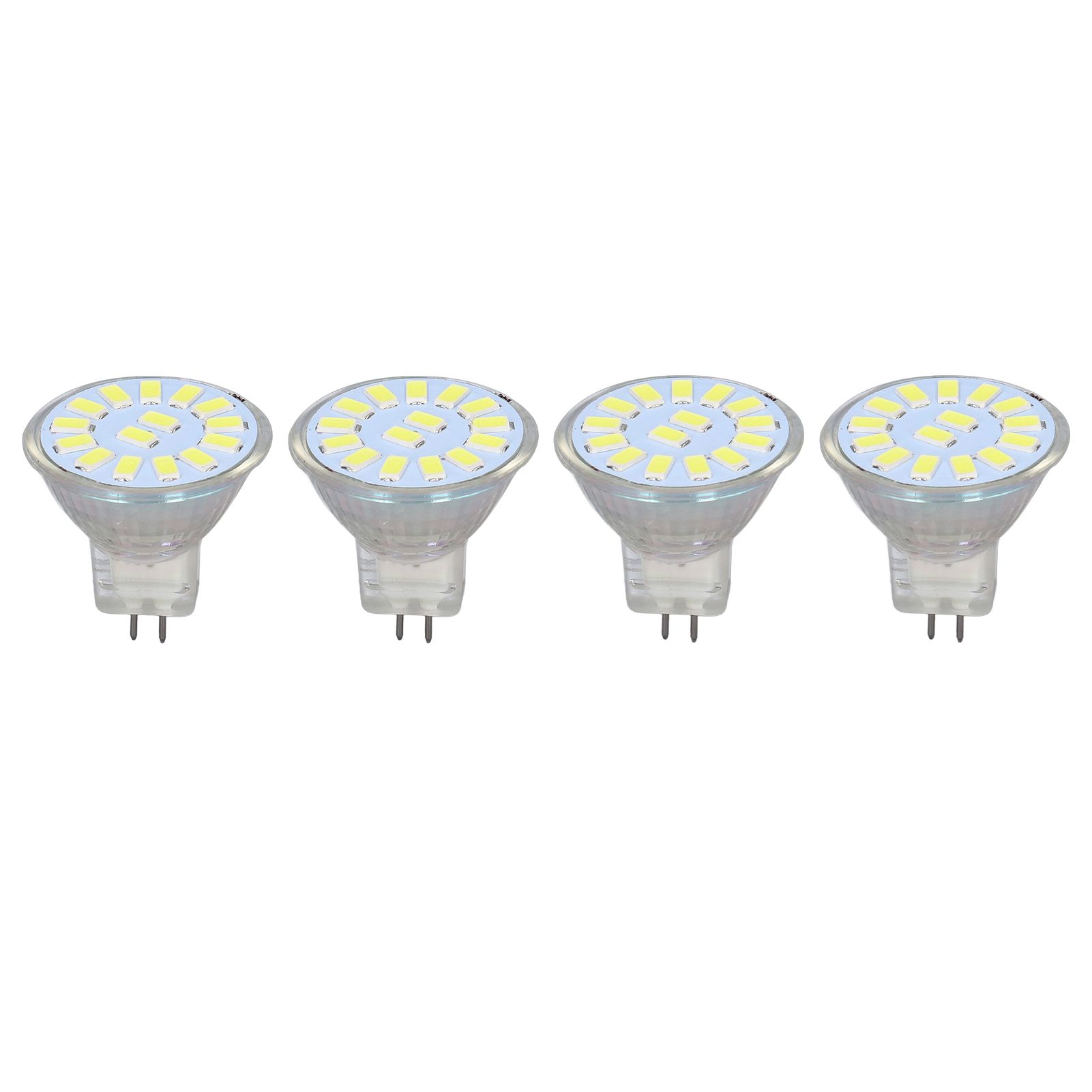 4PCS 15LED MR11 Light Bulb 5W 500LM Double Pin Base Landscape Spot Light Bulb for Living RoomCold White - Image 1