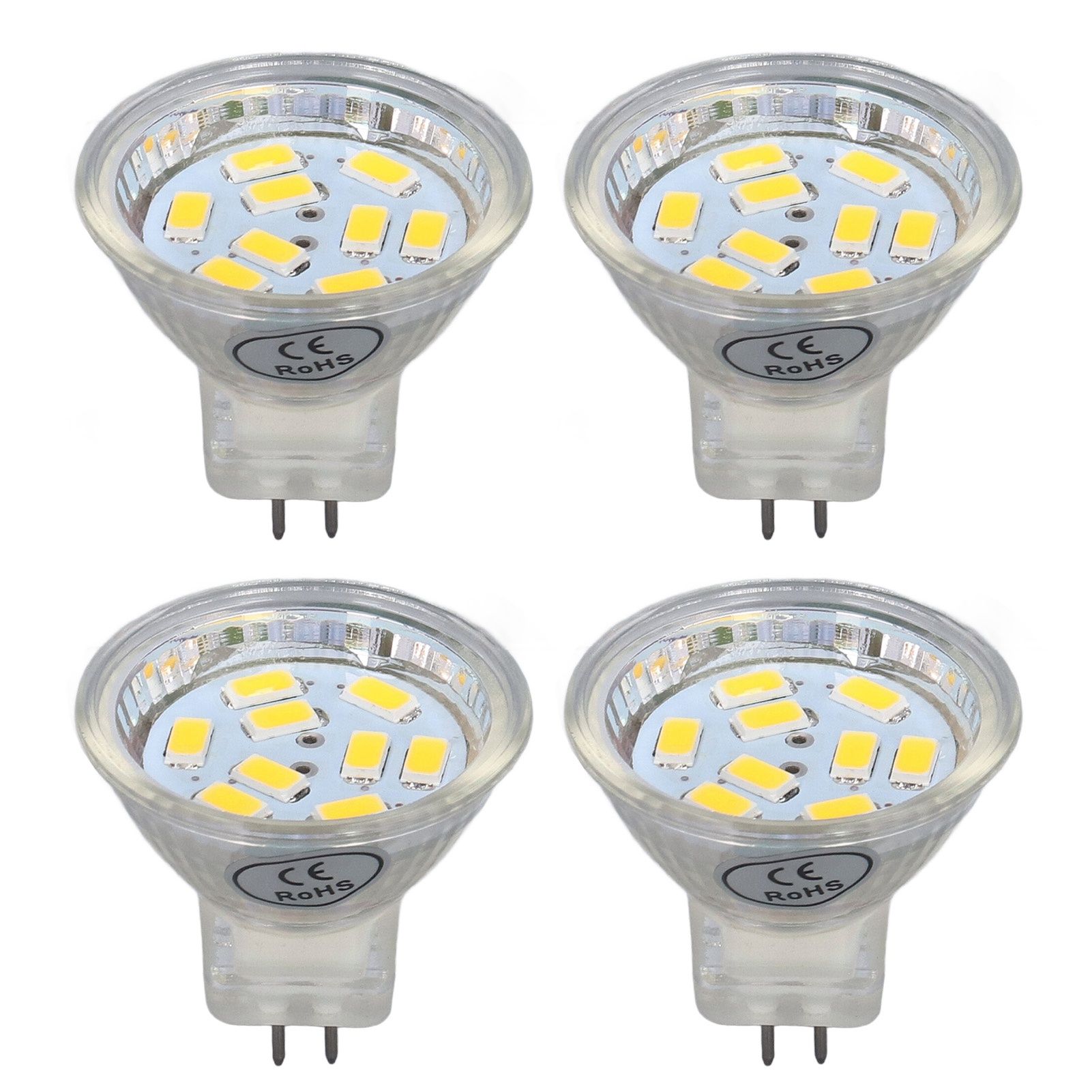 4Pcs MR11 LED Bulb 3W 300lm Bulb with 9 Beads Double Pin Base for Spotlight Landscape LampWarm White Light - Image 4