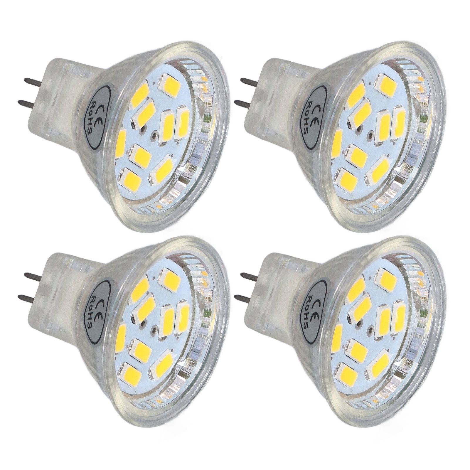 4Pcs MR11 LED Bulb 3W 300lm Bulb with 9 Beads Double Pin Base for Spotlight Landscape LampWarm White Light - Image 6