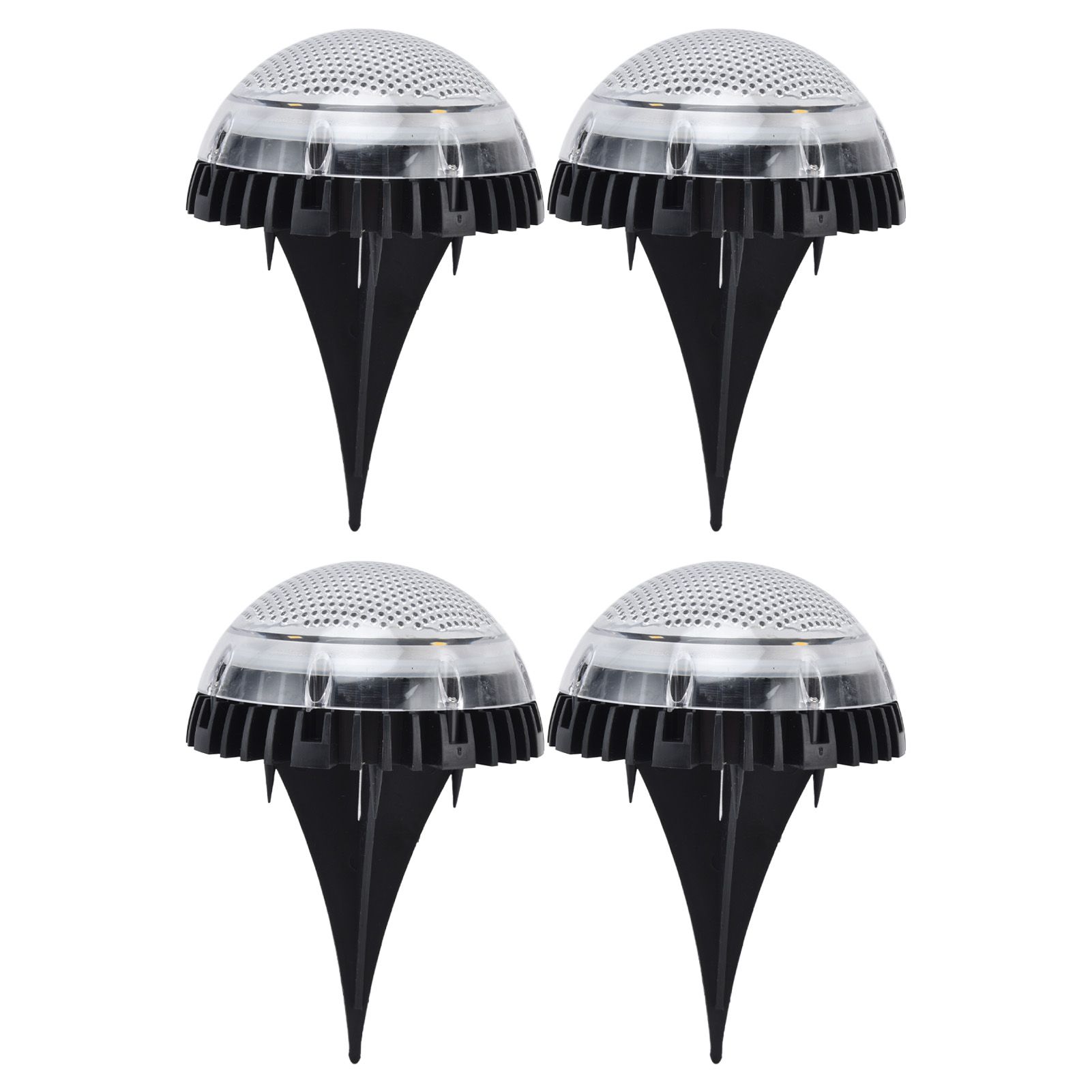 4 Pack Solar Garden Lights 8 LED Outdoor Ground Lights for Sidewalk Yard Lawn Patio Pathway Walkway BackyardWhite Light - Image 2
