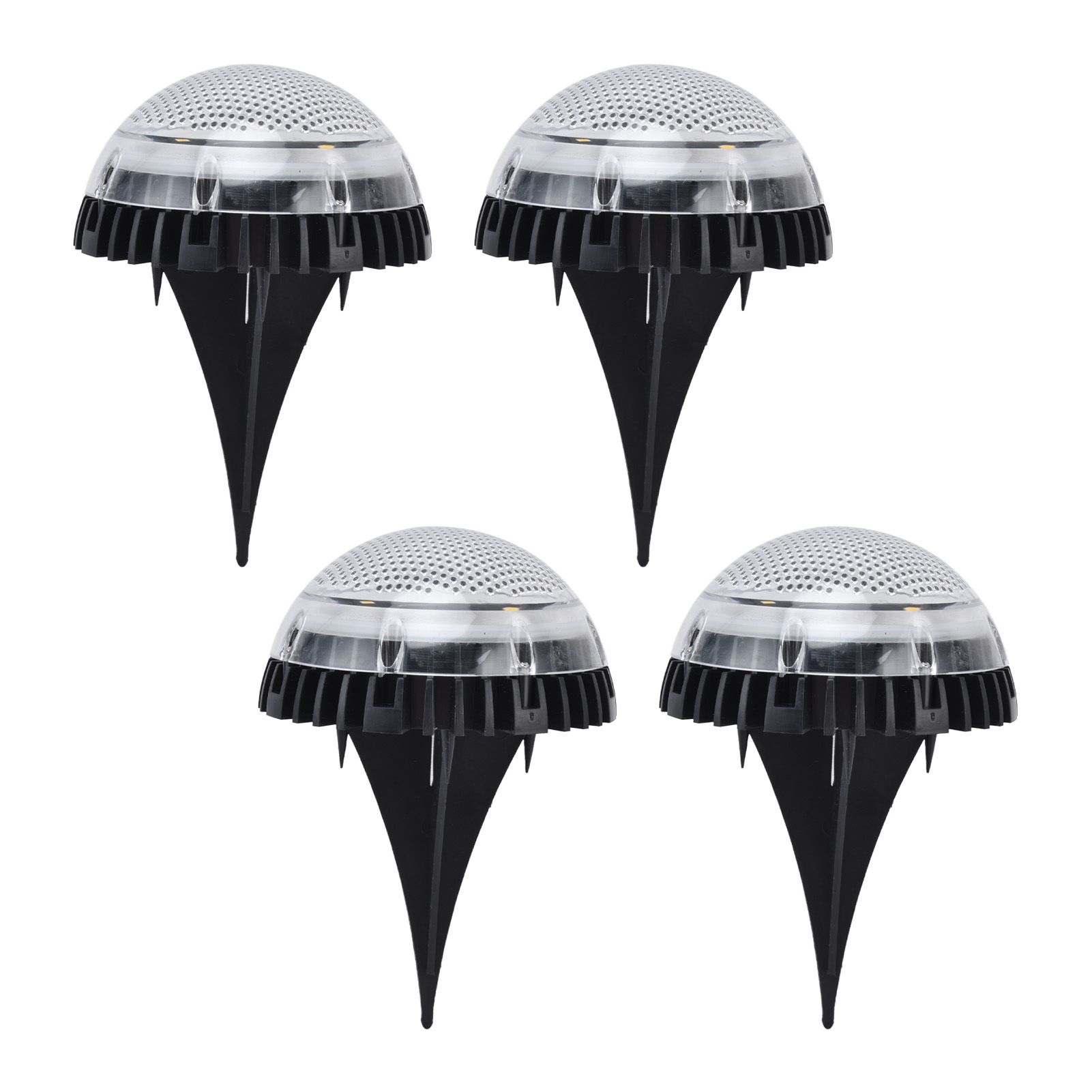 4 Pack Solar Garden Lights 8 LED Outdoor Ground Lights for Sidewalk Yard Lawn Patio Pathway Walkway BackyardWhite Light - Image 3