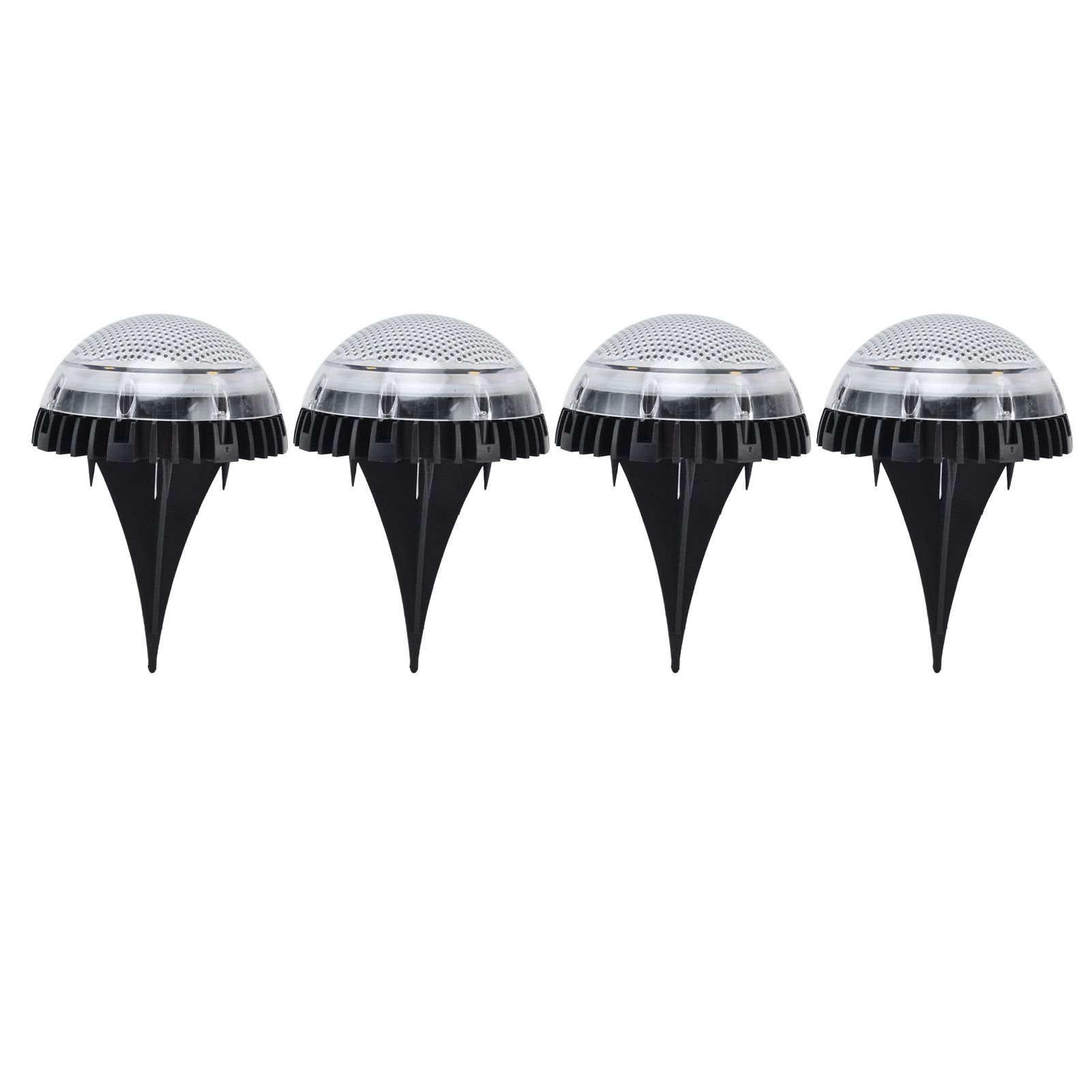 4 Pack Solar Garden Lights 8 LED Outdoor Ground Lights for Sidewalk Yard Lawn Patio Pathway Walkway BackyardWhite Light - Image 4