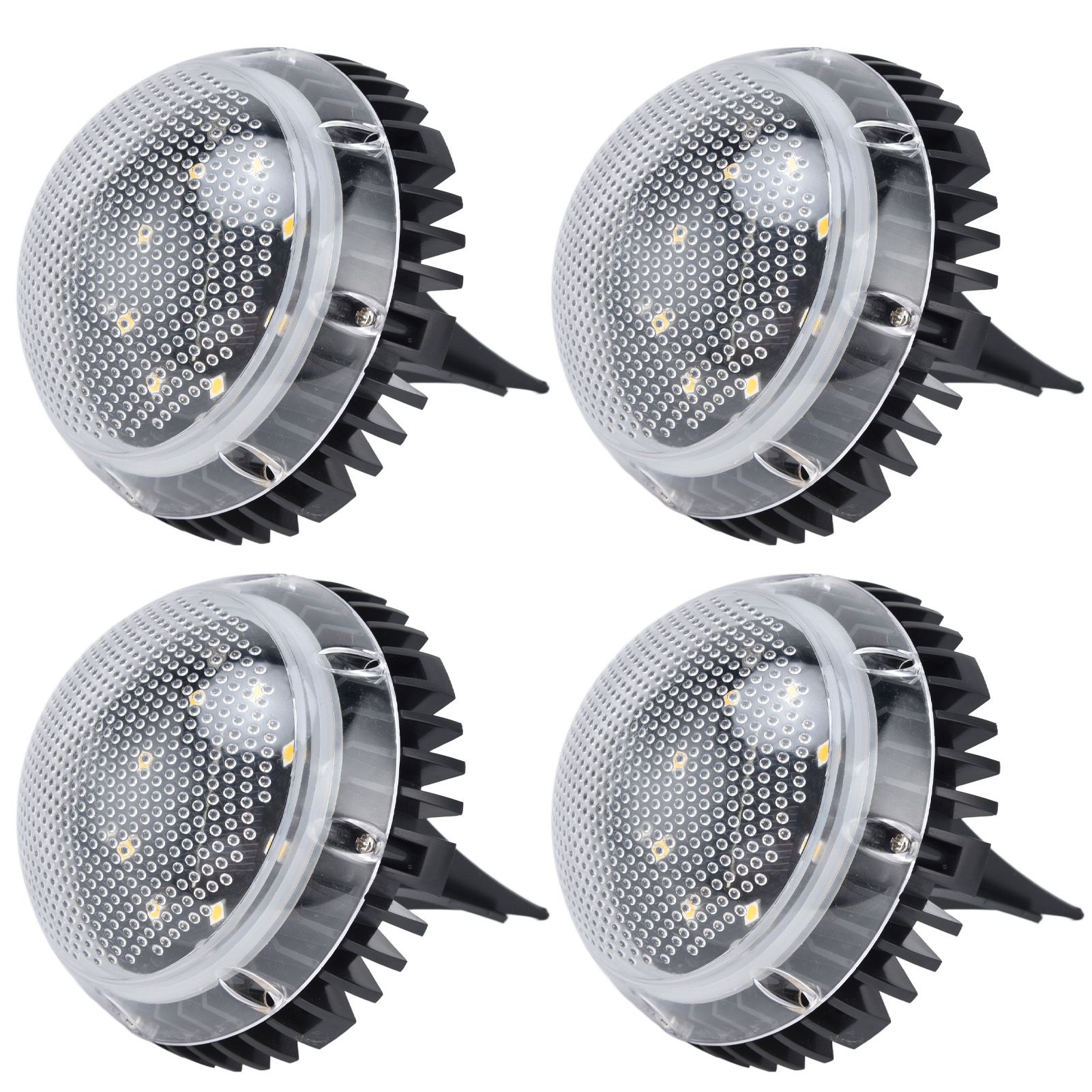 4 Pack Solar Garden Lights 8 LED Outdoor Ground Lights for Sidewalk Yard Lawn Patio Pathway Walkway BackyardWhite Light - Image 5