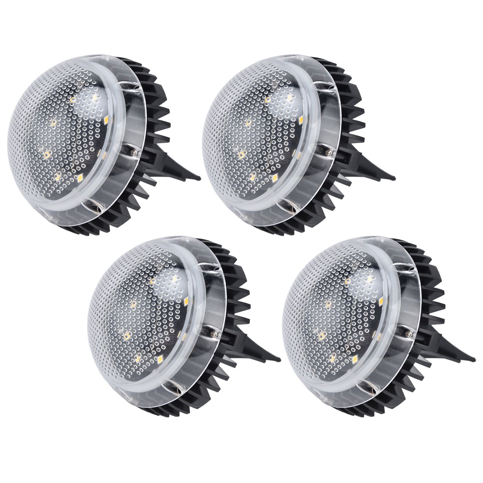 4 Pack Solar Garden Lights 8 LED Outdoor Ground Lights for Sidewalk Yard Lawn Patio Pathway Walkway BackyardWhite Light - Image 6