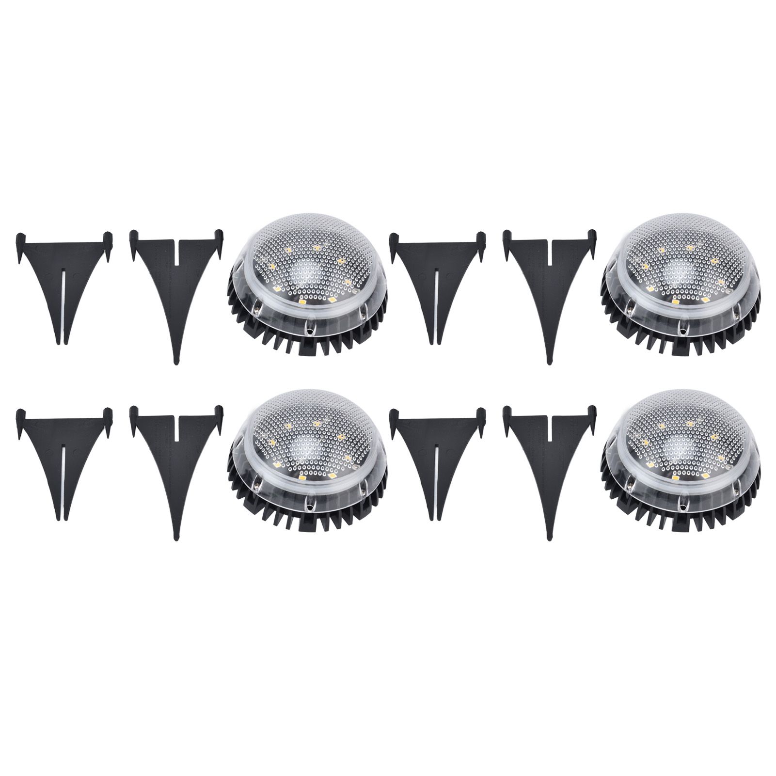 4 Pack Solar Garden Lights 8 LED Outdoor Ground Lights for Sidewalk Yard Lawn Patio Pathway Walkway BackyardWhite Light - Image 7